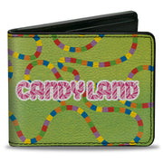 Bi-Fold Wallet - CANDY LAND Title Logo and Game Path Green/Multi Color Bi-Fold Wallets Candy Land