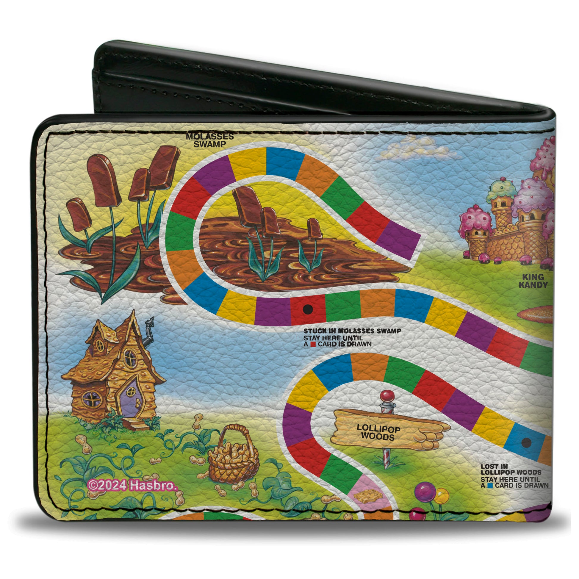Bi-Fold Wallet - Candy Land Queen Frostine Game Path Pose and Lands Multi Color Bi-Fold Wallets Candy Land