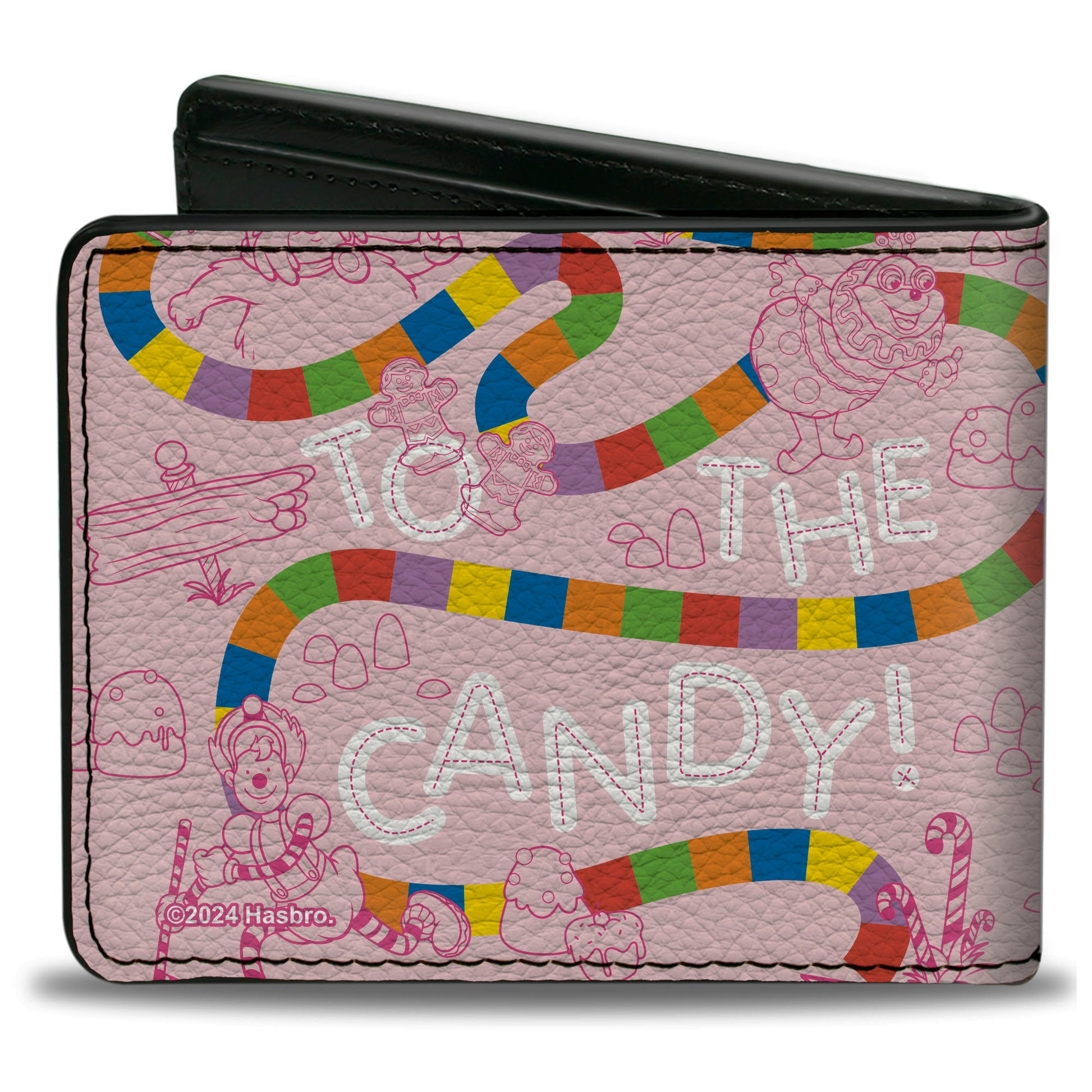 Bi-Fold Wallet - Candy Land Game Path and Characters TAKE ME TO THE CANDY Pinks Bi-Fold Wallets Candy Land