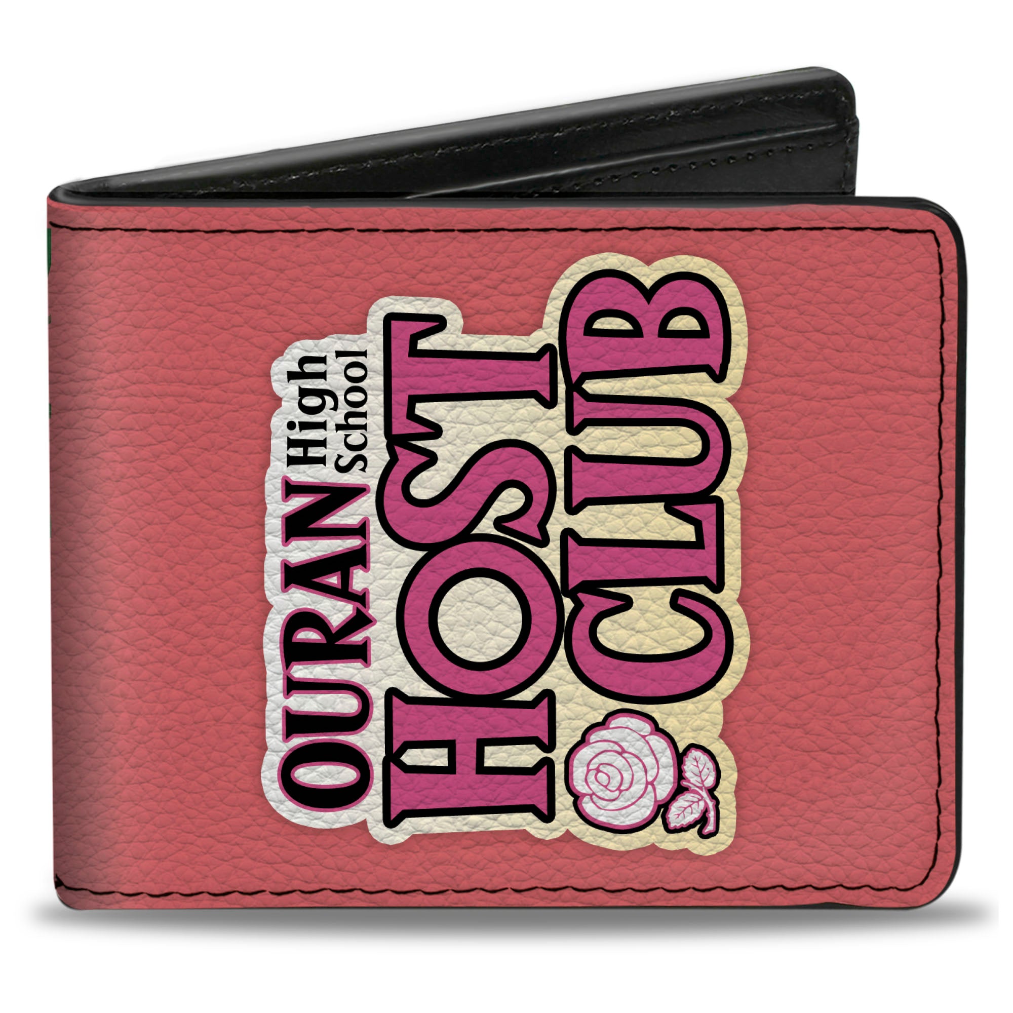Bi-Fold Wallet - OURAN HIGH SCHOOL HOST CLUB Red Roses Character Group Pose and Title Logo Pinks Bi-Fold Wallets Ouran High School Host Club