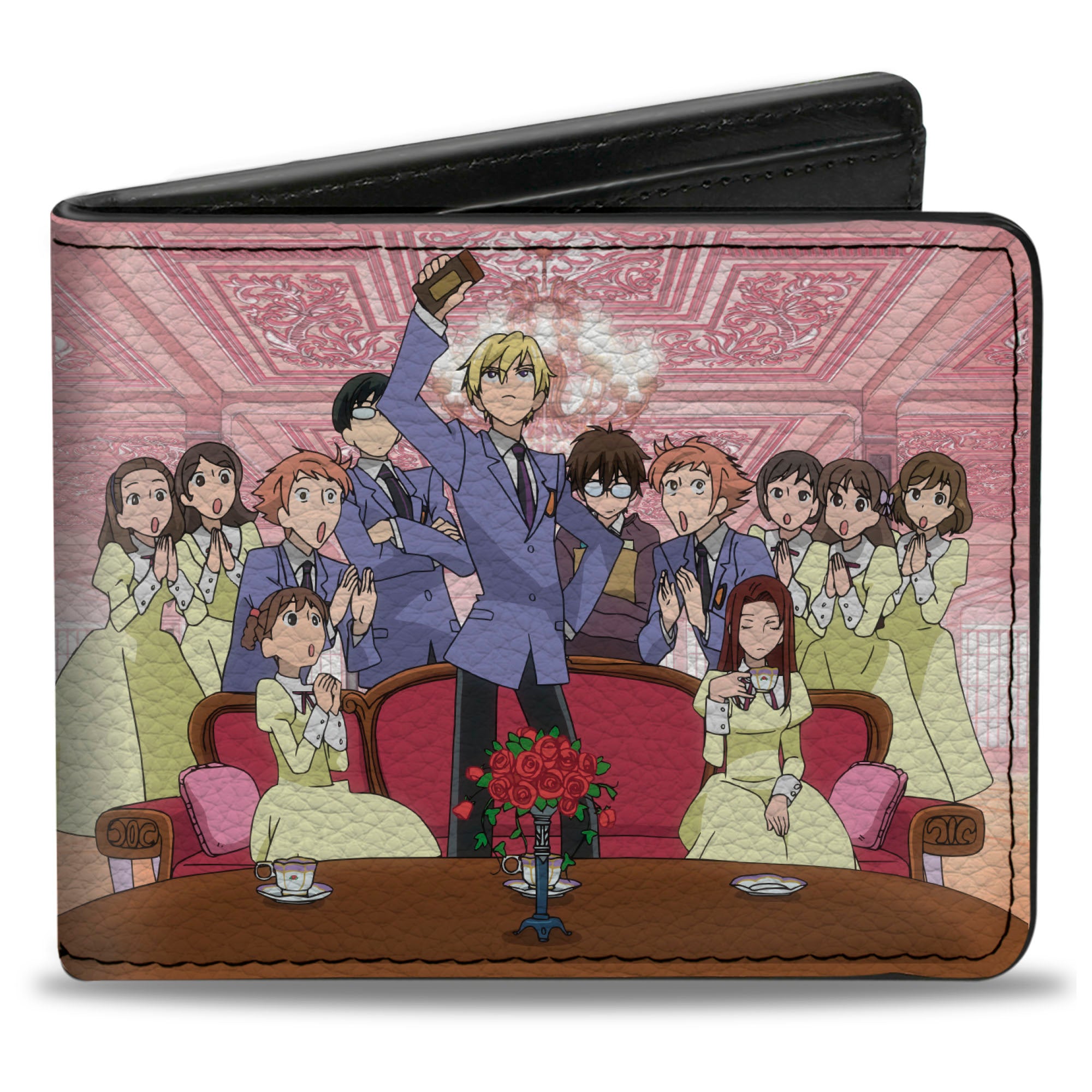 Bi-Fold Wallet - OURAN HIGH SCHOOL HOST CLUB Tamaki Presentation Scene and Title Logo Pinks Bi-Fold Wallets Ouran High School Host Club