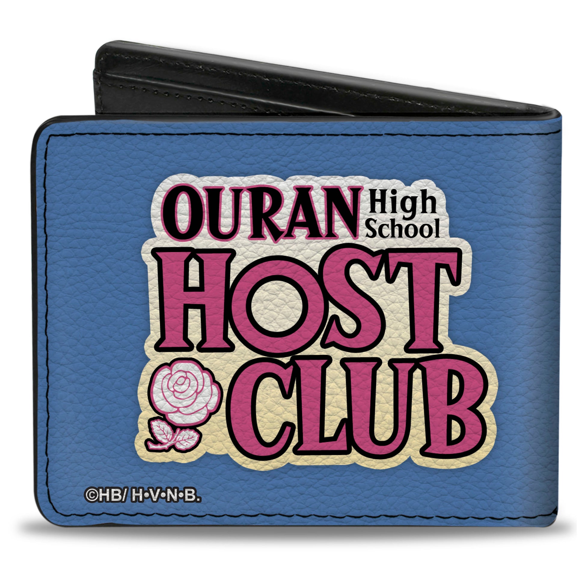 Bi-Fold Wallet - OURAN HIGH SCHOOL HOST CLUB BENIBARA Shirt Group Pose and Title Logo Blues Bi-Fold Wallets Ouran High School Host Club