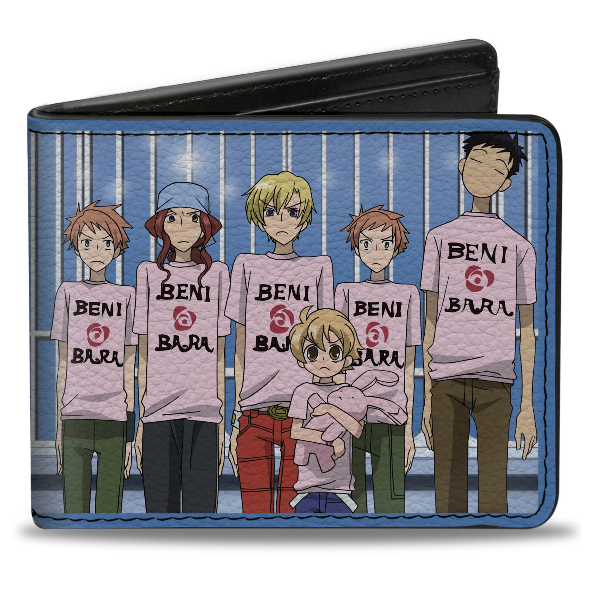 Bi-Fold Wallet - OURAN HIGH SCHOOL HOST CLUB BENIBARA Shirt Group Pose and Title Logo Blues Bi-Fold Wallets Ouran High School Host Club