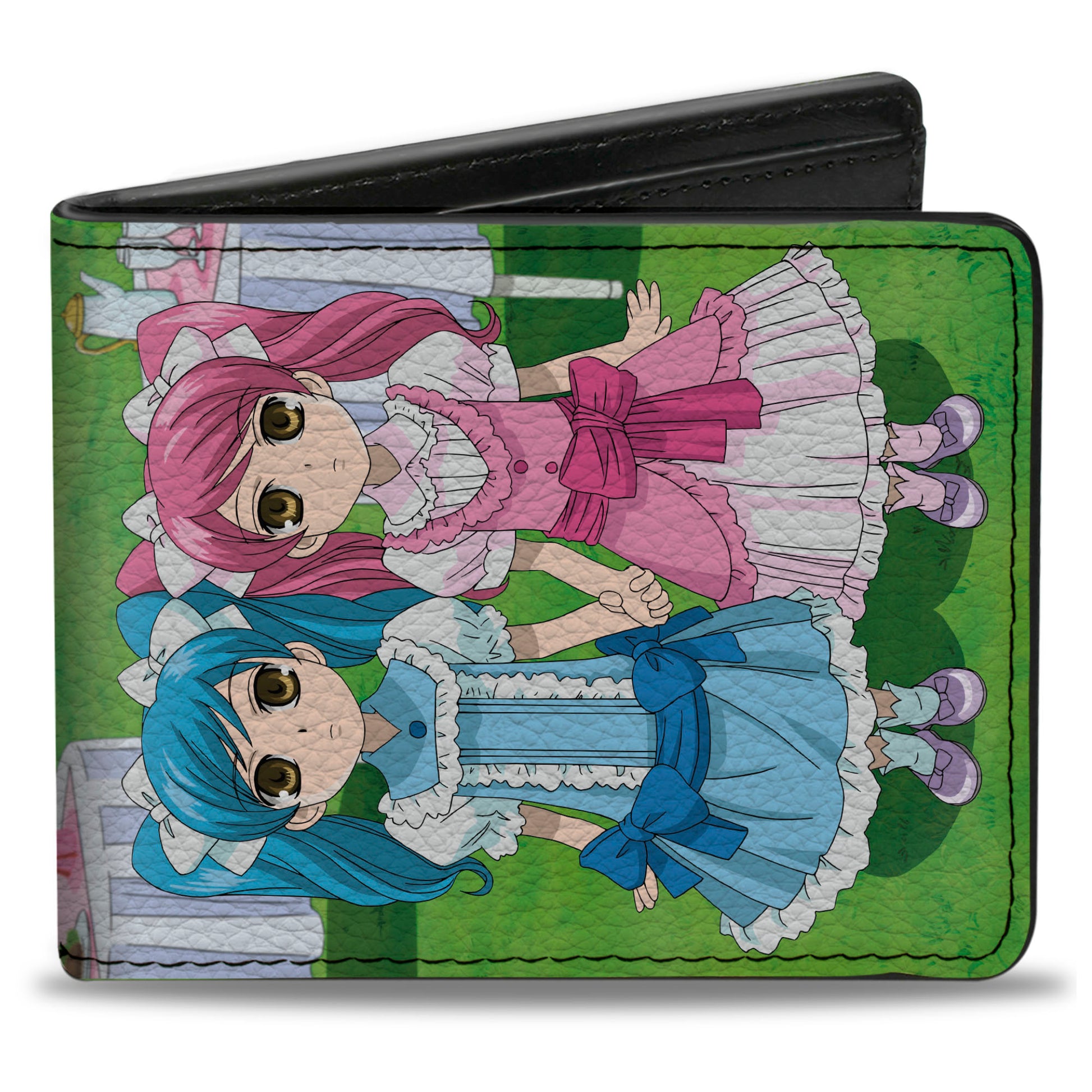 Bi-Fold Wallet - OURAN HIGH SCHOOL HOST CLUB Little Girl Hitachiin Twins Pose and Title Logo Bi-Fold Wallets Ouran High School Host Club
