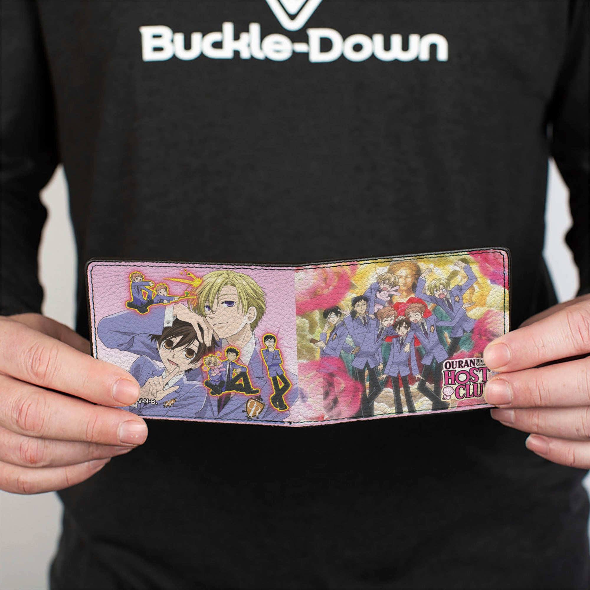 Bi-Fold Wallet - OURAN HIGH SCHOOL HOST CLUB Character Group Poses Pinks Bi-Fold Wallets Ouran High School Host Club