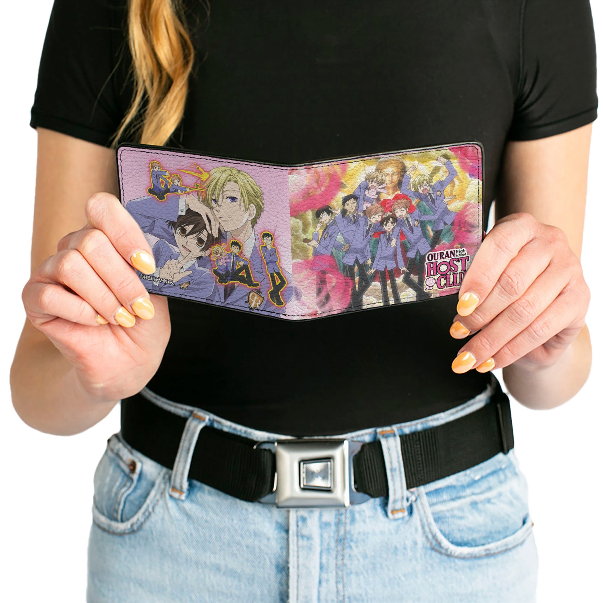 Bi-Fold Wallet - OURAN HIGH SCHOOL HOST CLUB Character Group Poses Pinks Bi-Fold Wallets Ouran High School Host Club