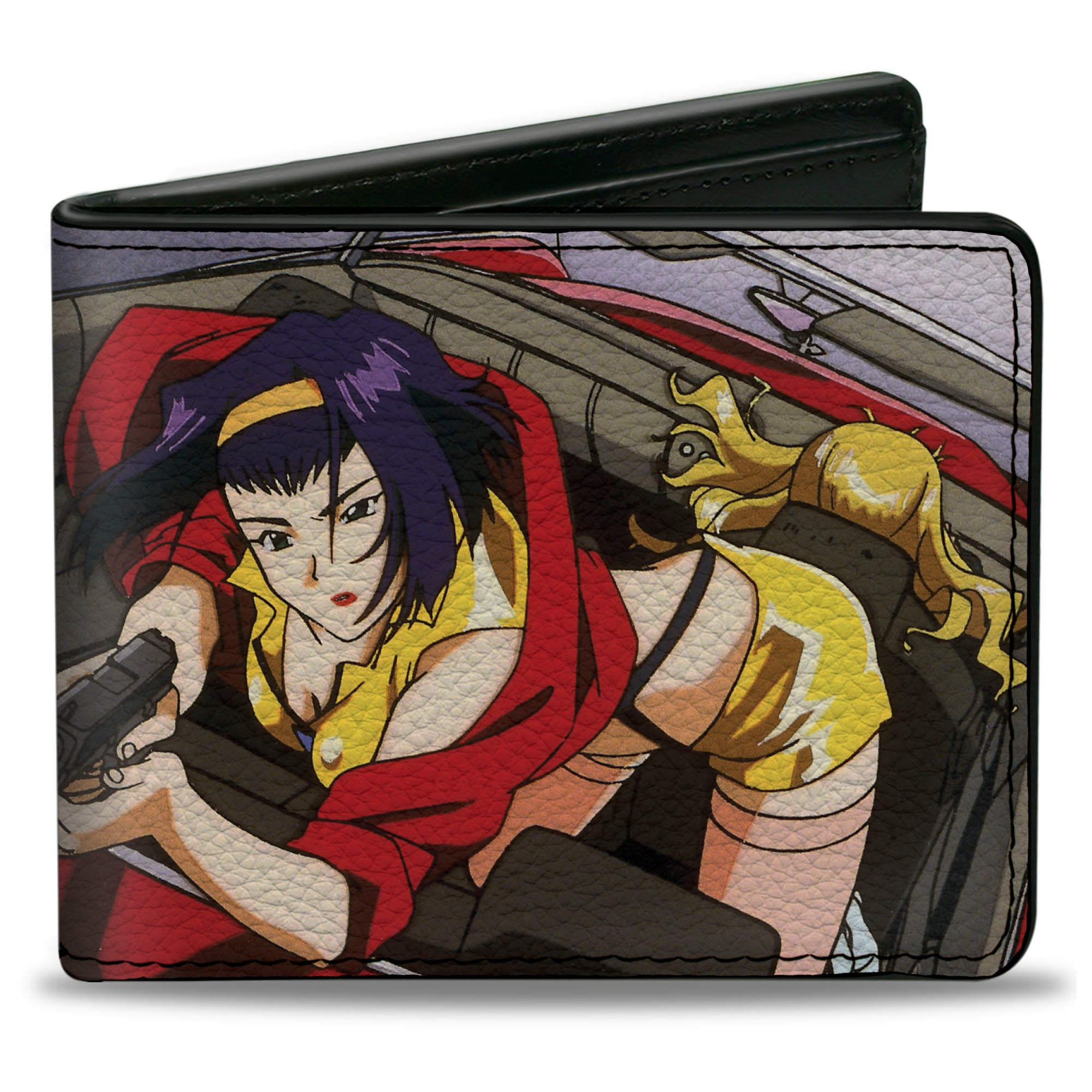 Bi-Fold Wallet - COWBOY BEBOP Faye Valentine Shooting Scene and Title Logo Bi-Fold Wallets Crunchyroll