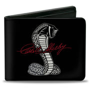 Bi-Fold Wallet - CARROLL SHELBY Script Cobra Split Black White Red Bi-Fold Wallets Shelby