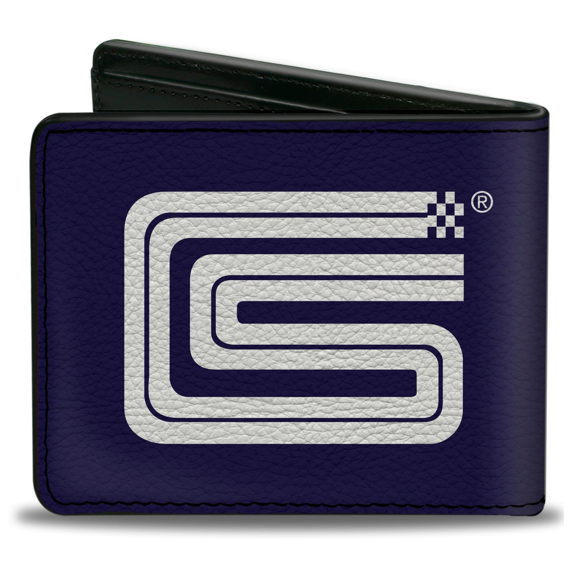 Bi-Fold Wallet - Carroll Shelby CS Racing Logo Navy White Bi-Fold Wallets Shelby