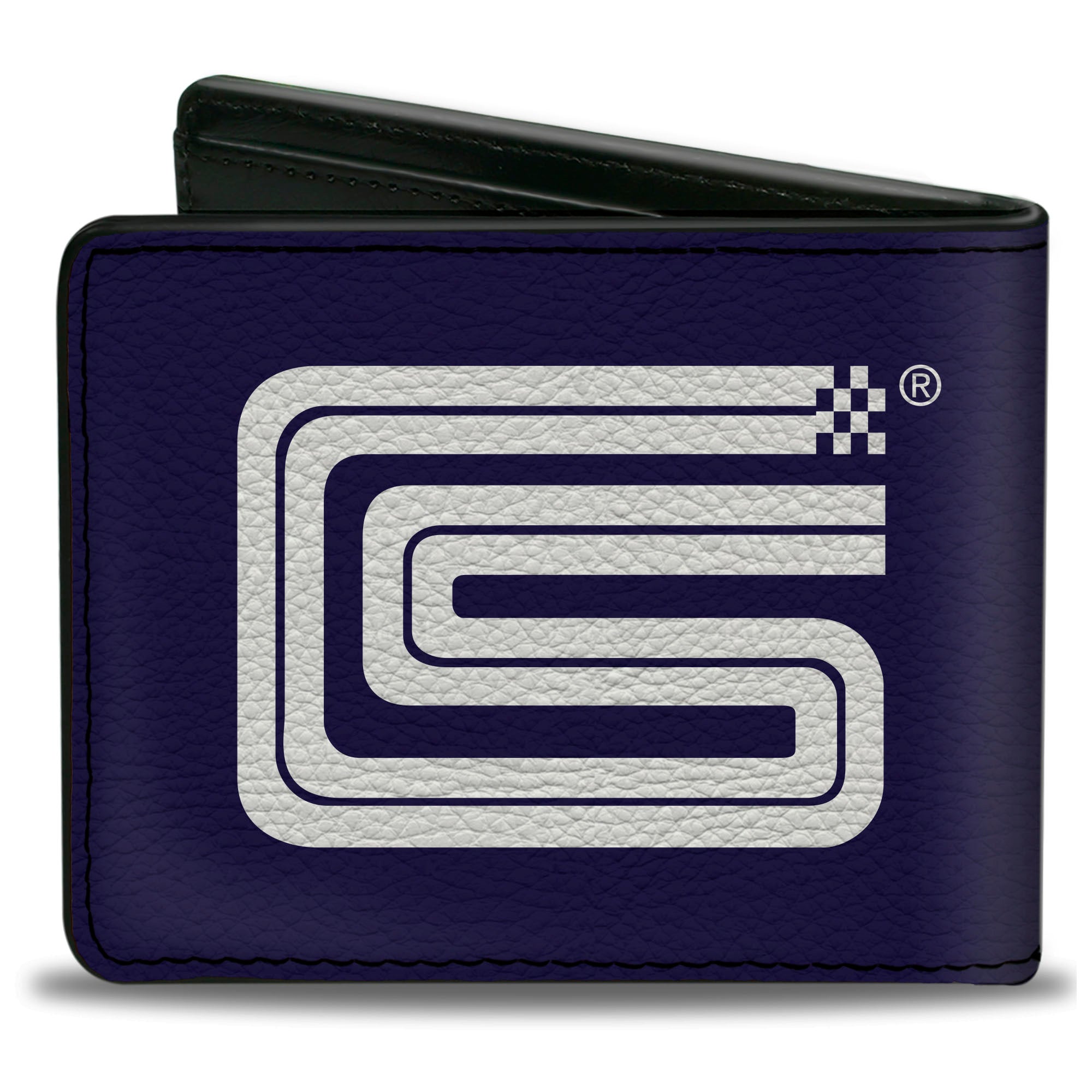 Bi-Fold Wallet - Carroll Shelby CS Racing Logo Navy White Bi-Fold Wallets Shelby