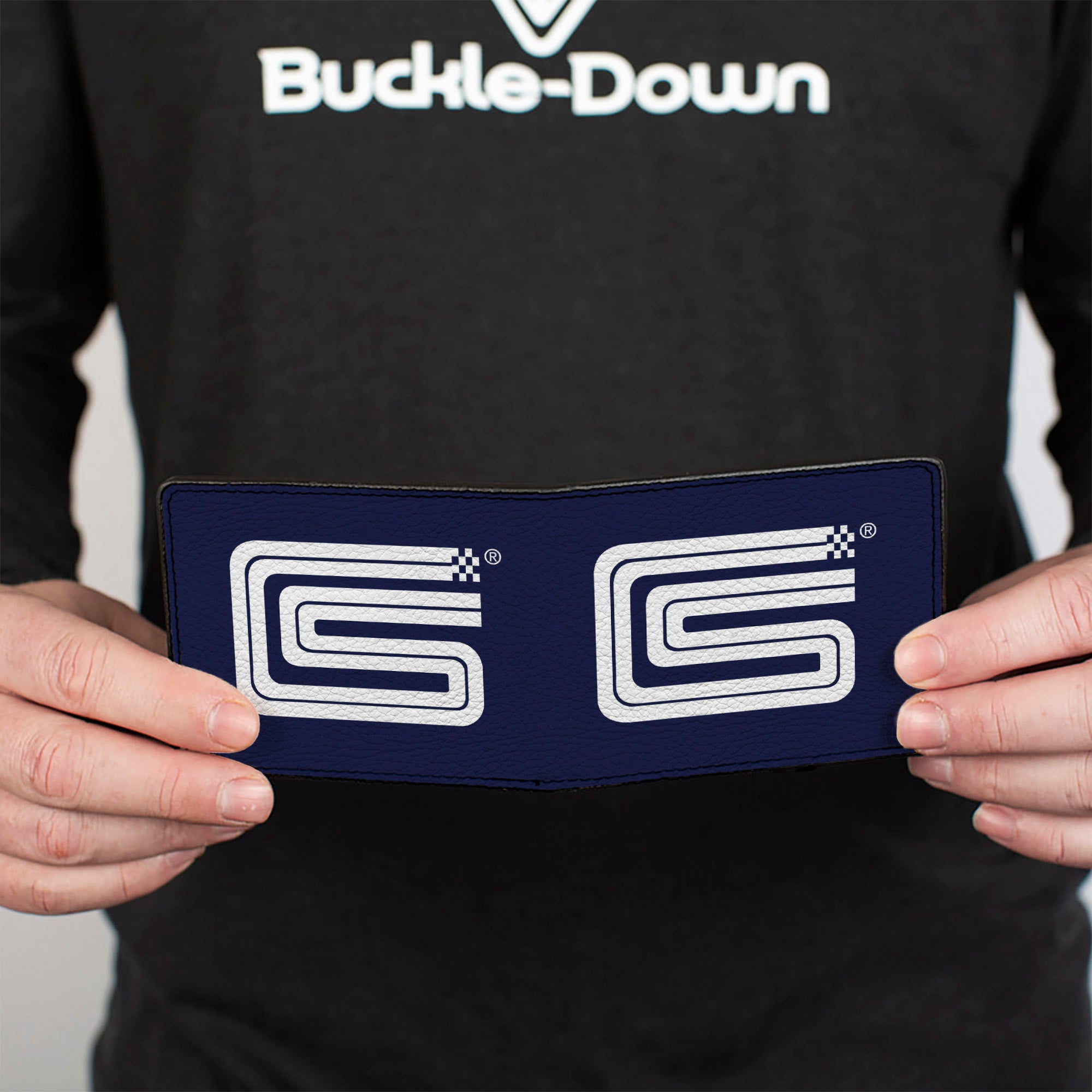 Bi-Fold Wallet - Carroll Shelby CS Racing Logo Navy White Bi-Fold Wallets Shelby