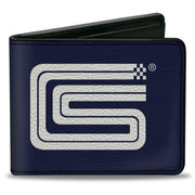 Bi-Fold Wallet - Carroll Shelby CS Racing Logo Navy White Bi-Fold Wallets Shelby