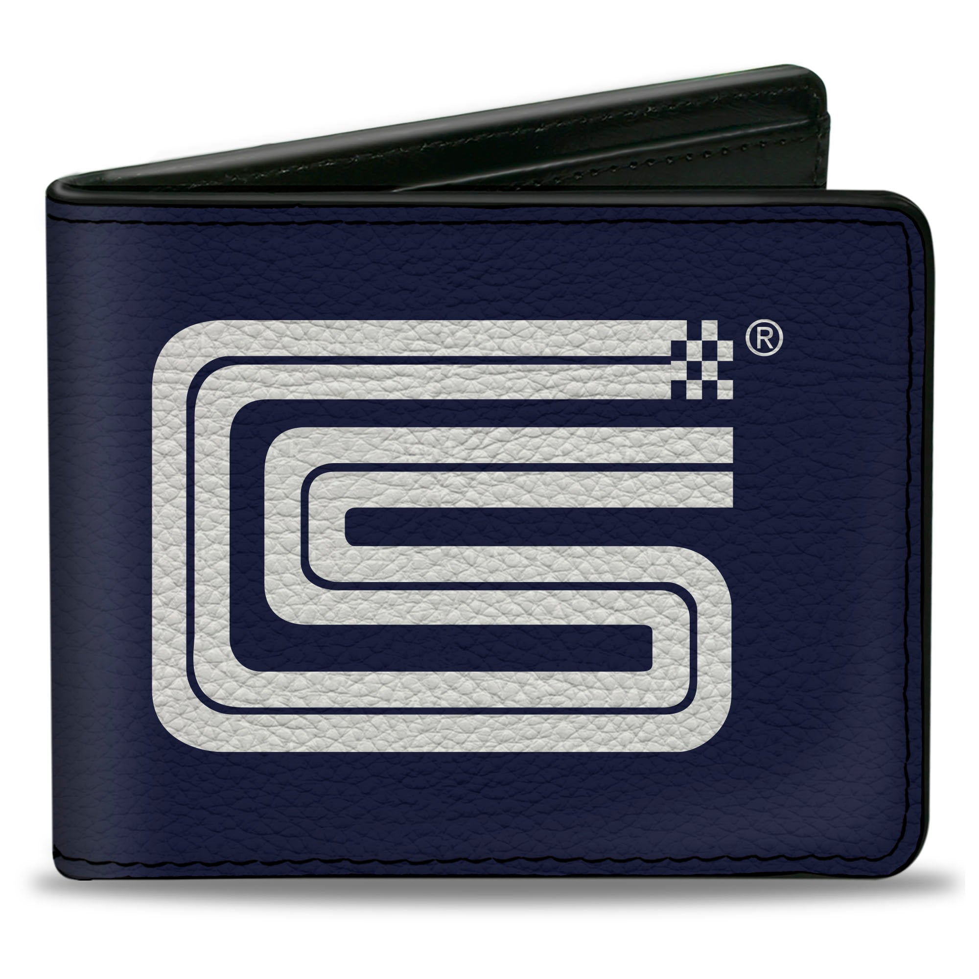 Bi-Fold Wallet - Carroll Shelby CS Racing Logo Navy White Bi-Fold Wallets Shelby