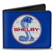 Bi-Fold Wallet - SHELBY Tiffany Split Weathered Blue Red White Bi-Fold Wallets Shelby