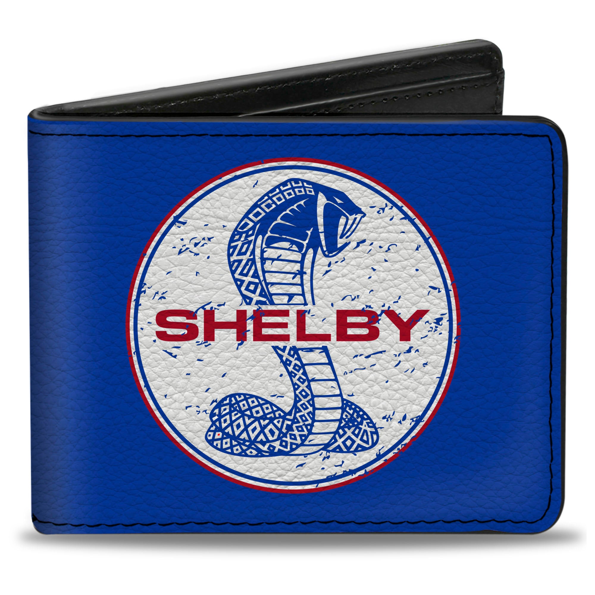 Bi-Fold Wallet - SHELBY Tiffany Split Weathered Blue Red White Bi-Fold Wallets Shelby