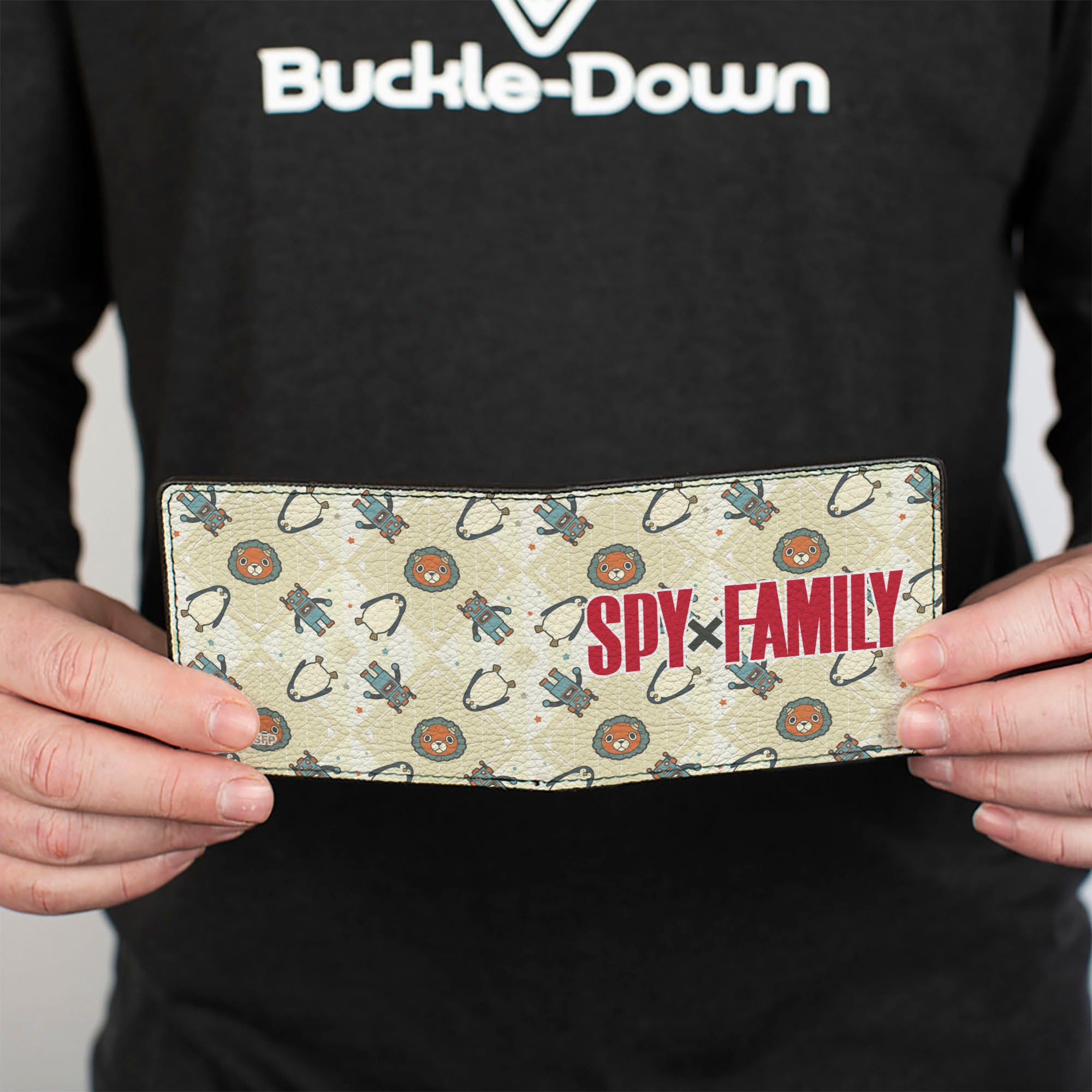 Bi-Fold Wallet - Spy x Family Anya Icons and Title Logo White/Yellows/Red Bi-Fold Wallets Spy x Family