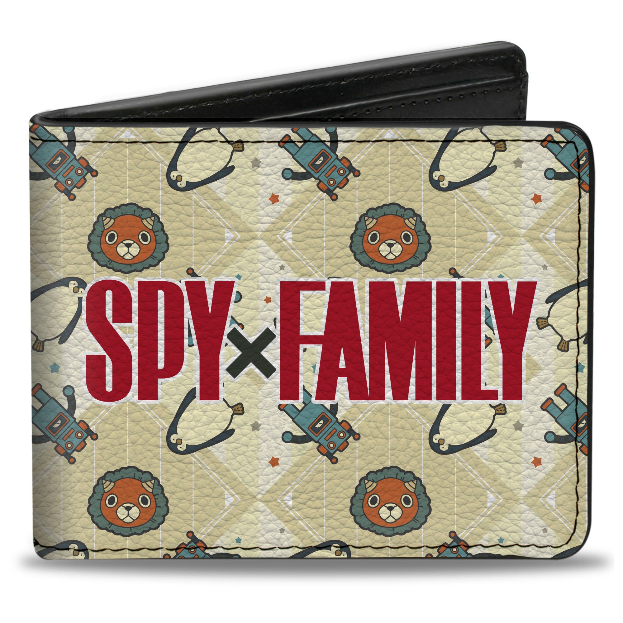 Bi-Fold Wallet - Spy x Family Anya Icons and Title Logo White/Yellows/Red Bi-Fold Wallets Spy x Family