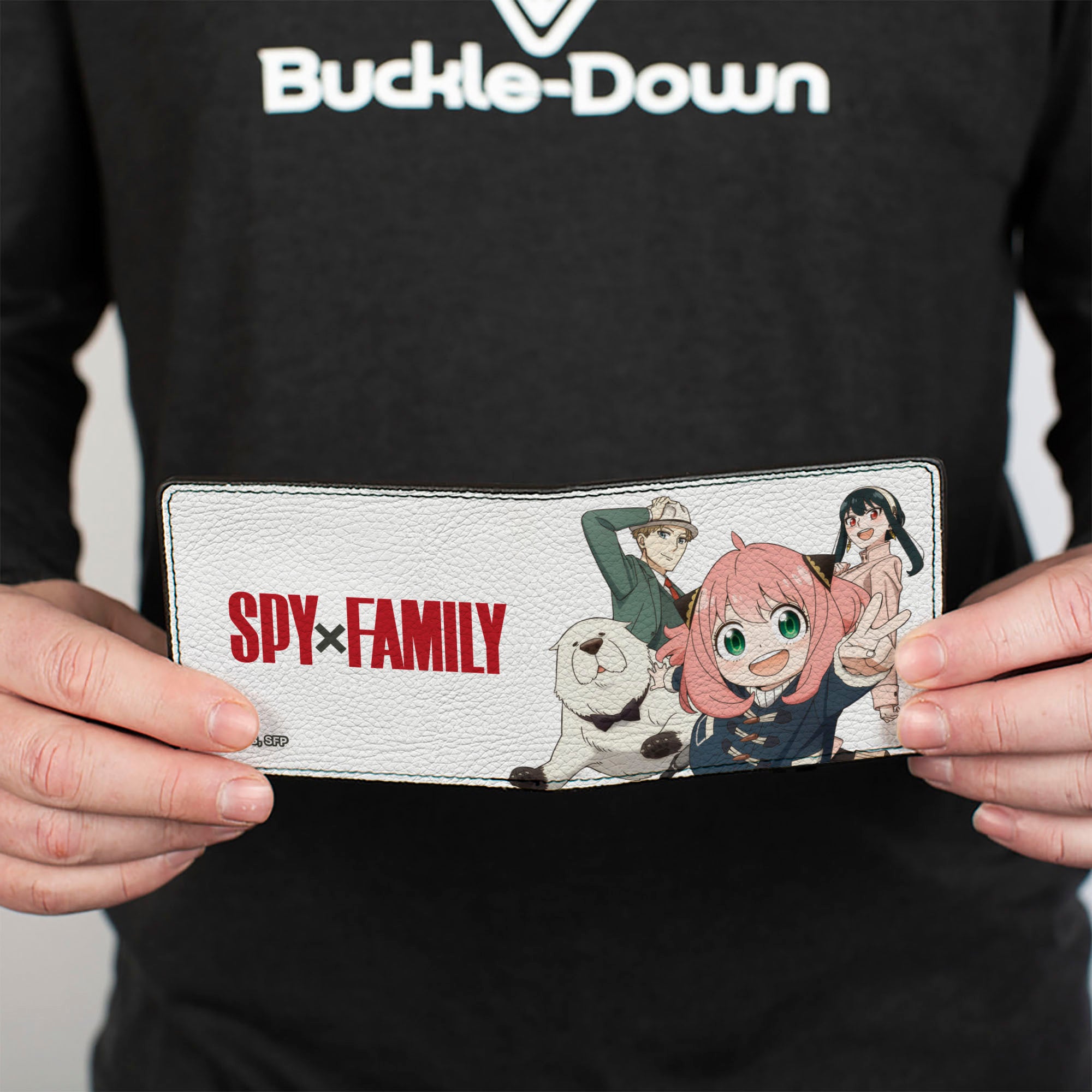 Bi-Fold Wallet - Spy x Family Forger Family Group Pose with Bondo White/Red Bi-Fold Wallets Spy x Family