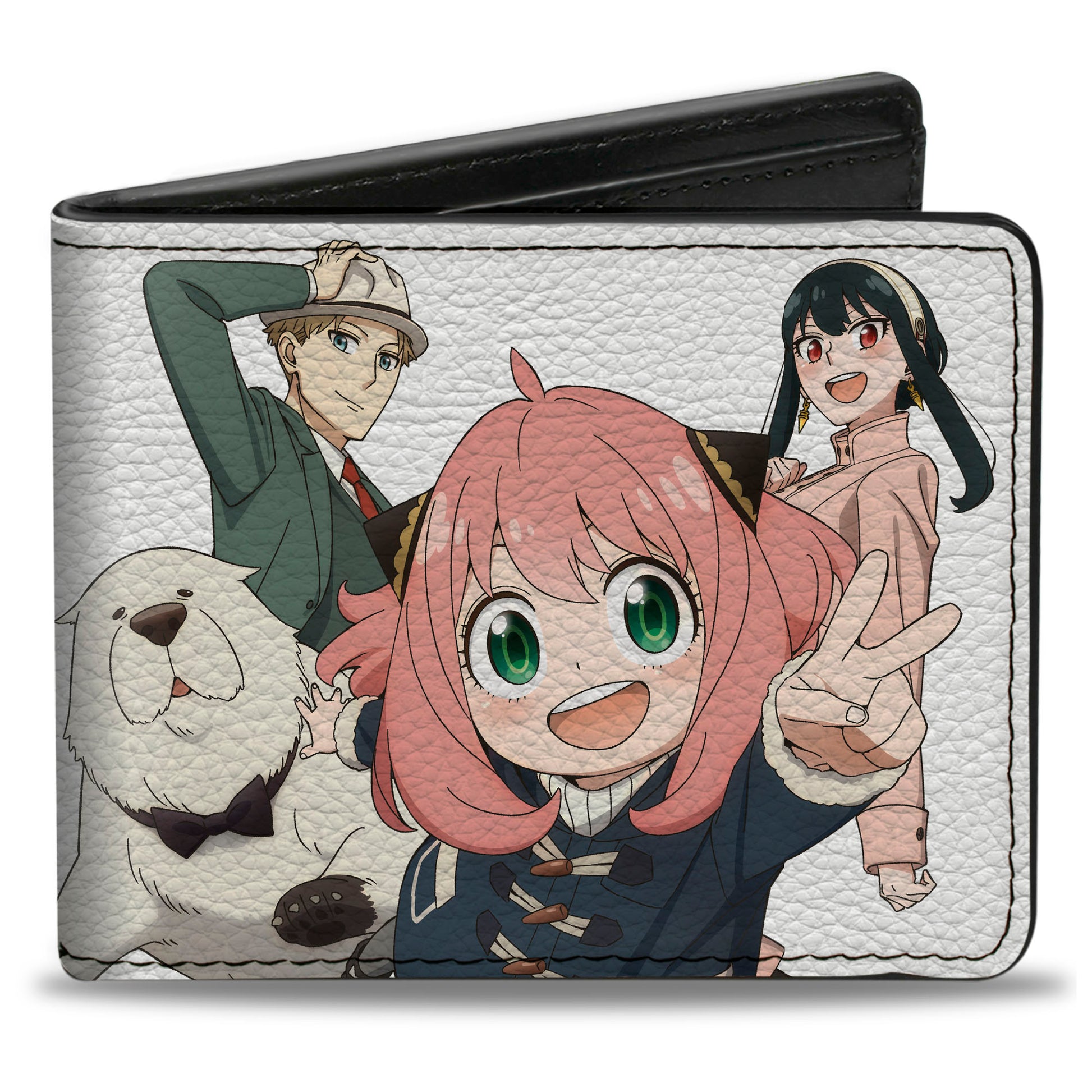 Bi-Fold Wallet - Spy x Family Forger Family Group Pose with Bondo White/Red Bi-Fold Wallets Spy x Family