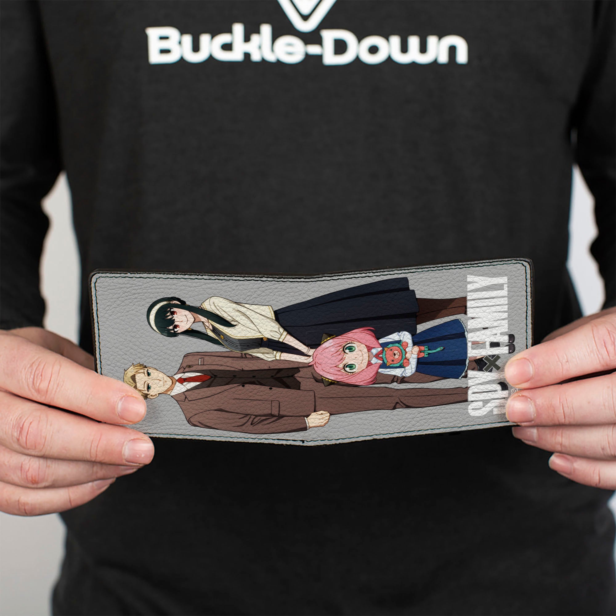 Bi-Fold Wallet - Spy x Family Forger Happy Family Group Pose Gray/White Bi-Fold Wallets Spy x Family