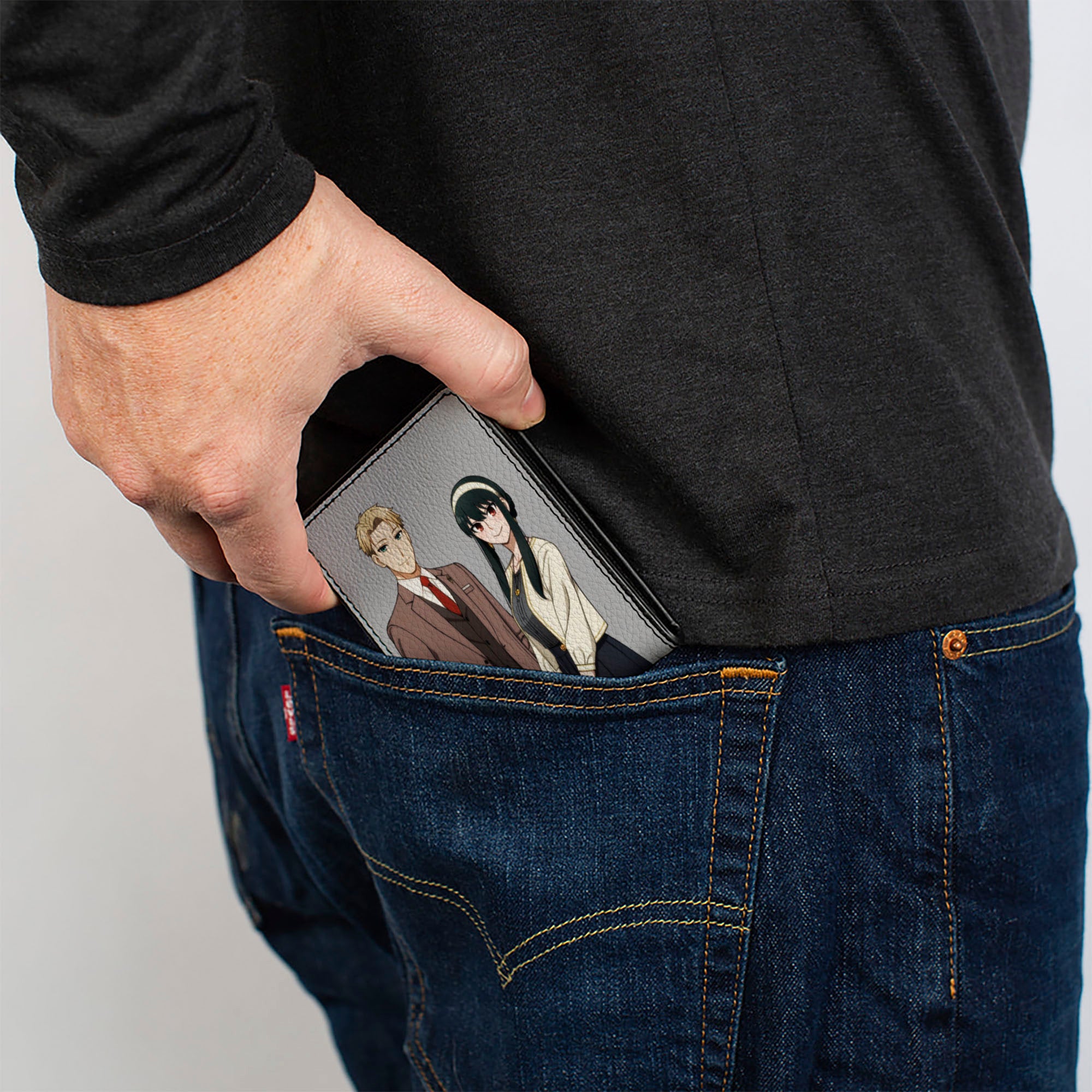 Bi-Fold Wallet - Spy x Family Forger Happy Family Group Pose Gray/White Bi-Fold Wallets Spy x Family