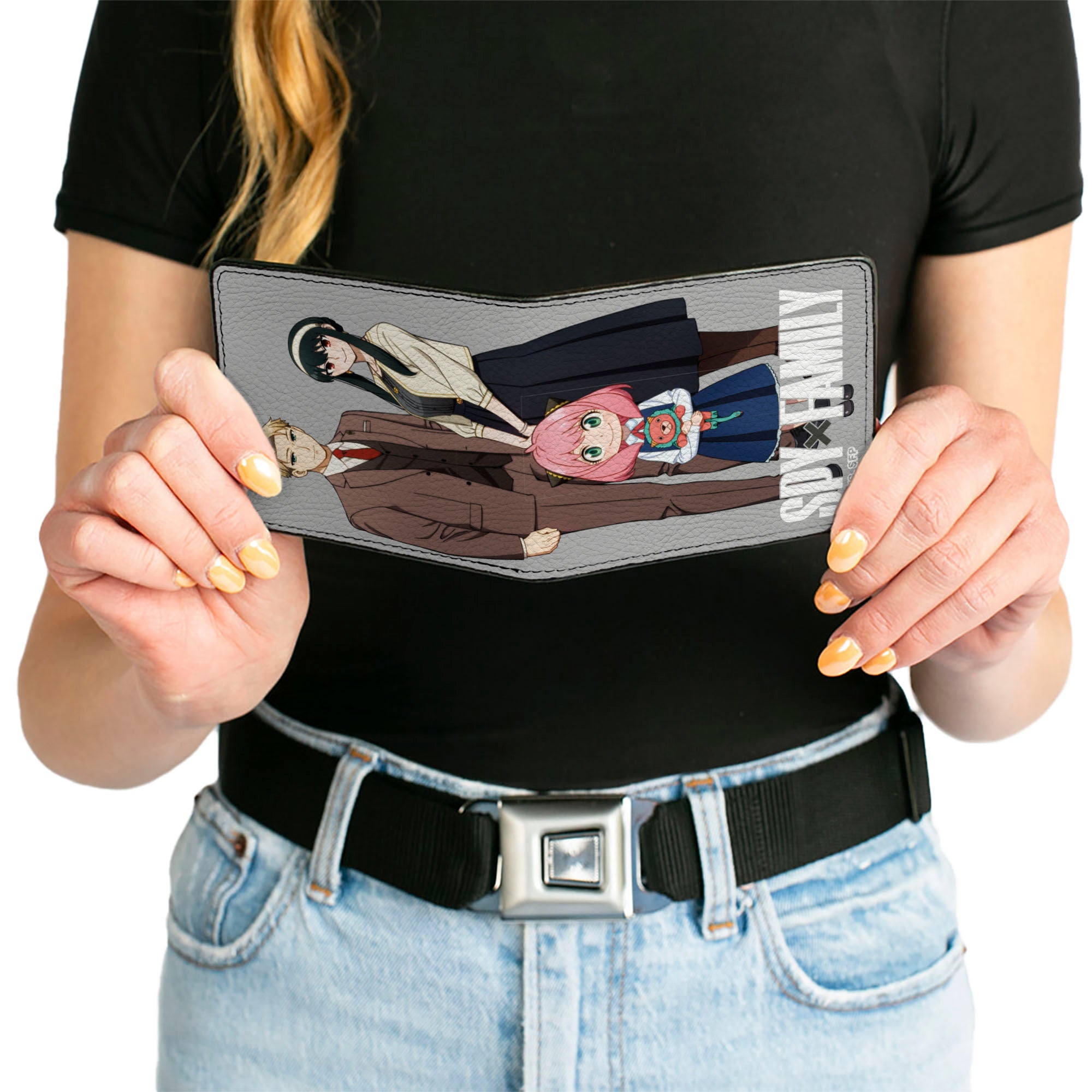 Bi-Fold Wallet - Spy x Family Forger Happy Family Group Pose Gray/White Bi-Fold Wallets Spy x Family