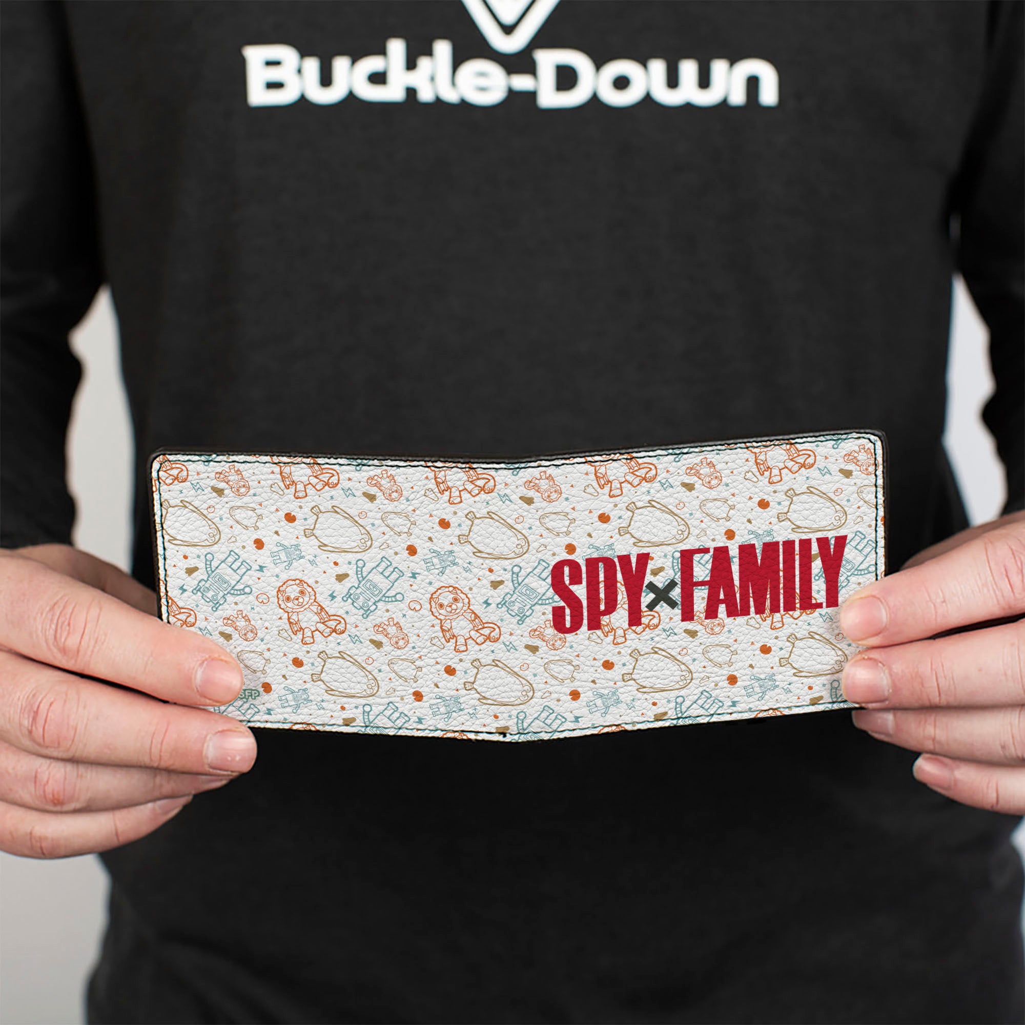 Bi-Fold Wallet - Spy x Family Anya Icons Scattered and Title Logo White/Orange/Blue Bi-Fold Wallets Spy x Family