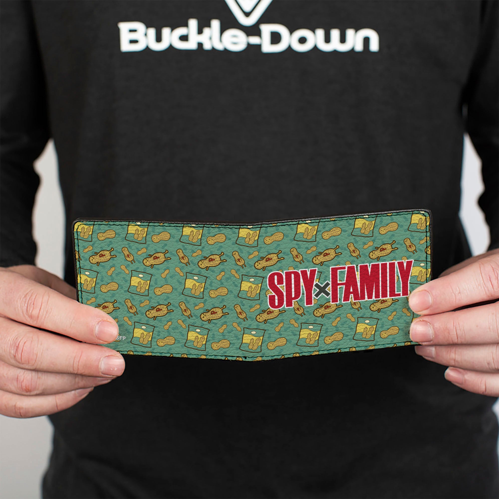 Bi-Fold Wallet - Spy x Family Peanuts Scattered and Title Logo Blue-Green Bi-Fold Wallets Spy x Family
