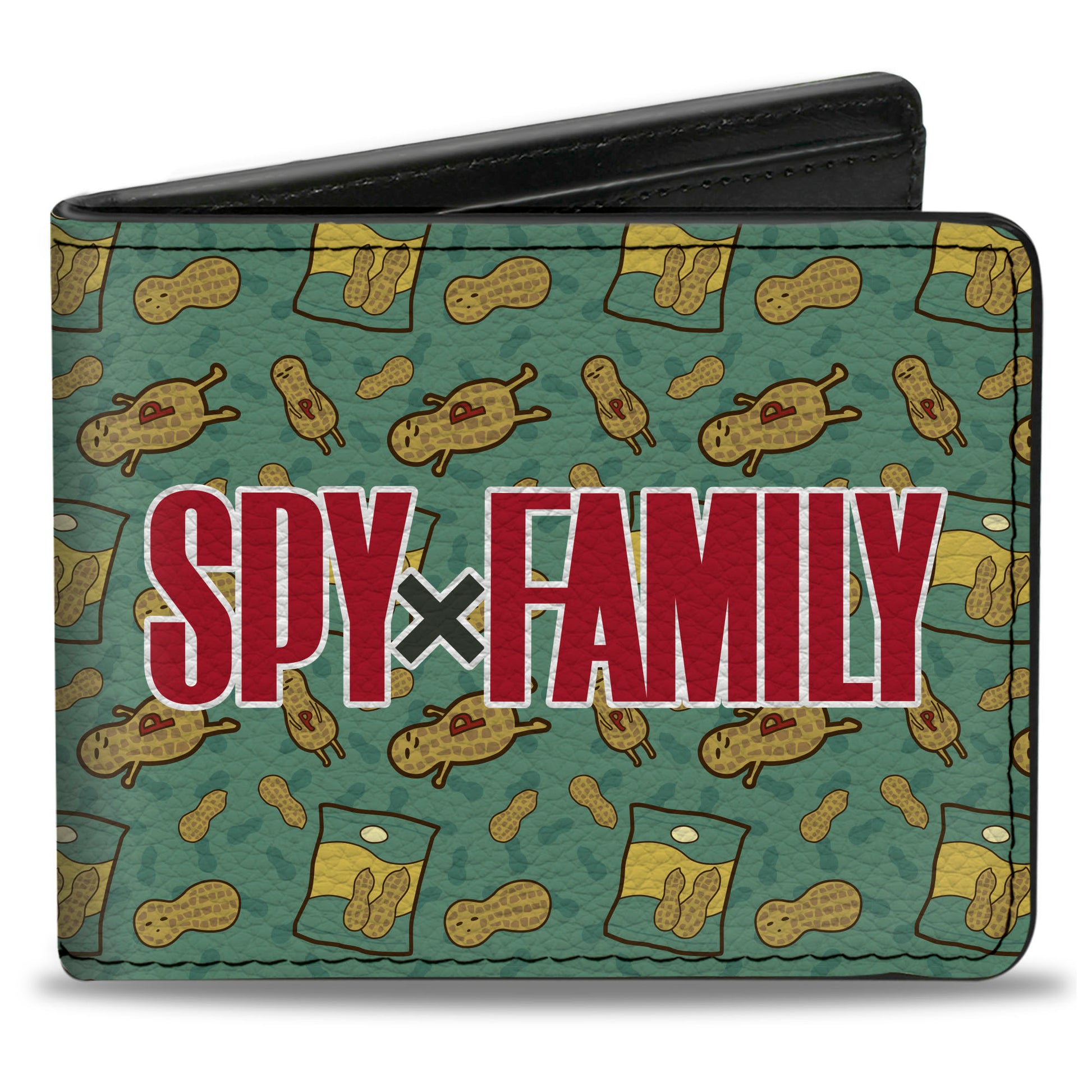 Bi-Fold Wallet - Spy x Family Peanuts Scattered and Title Logo Blue-Green Bi-Fold Wallets Spy x Family