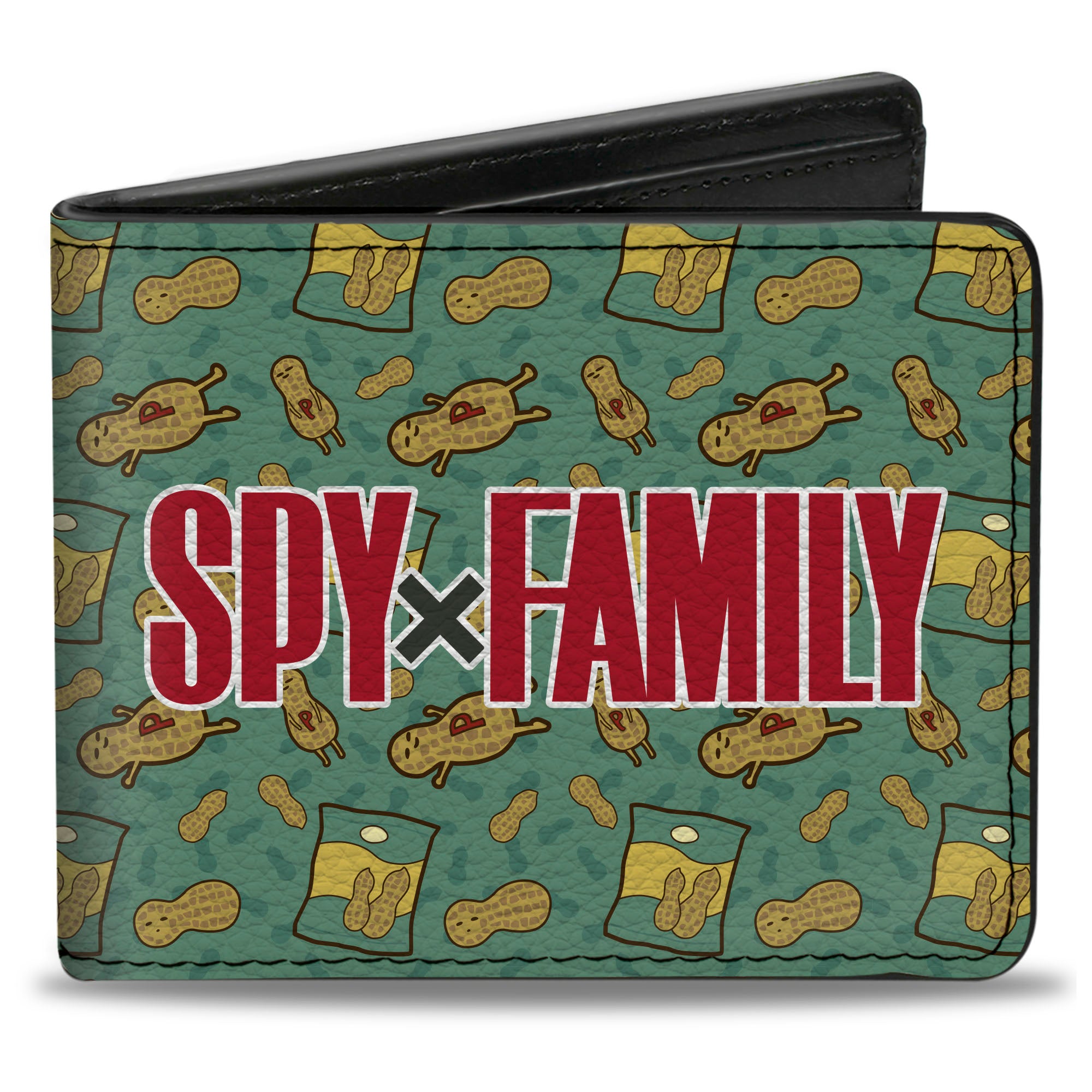 Bi-Fold Wallet - Spy x Family Peanuts Scattered and Title Logo Blue-Green Bi-Fold Wallets Spy x Family