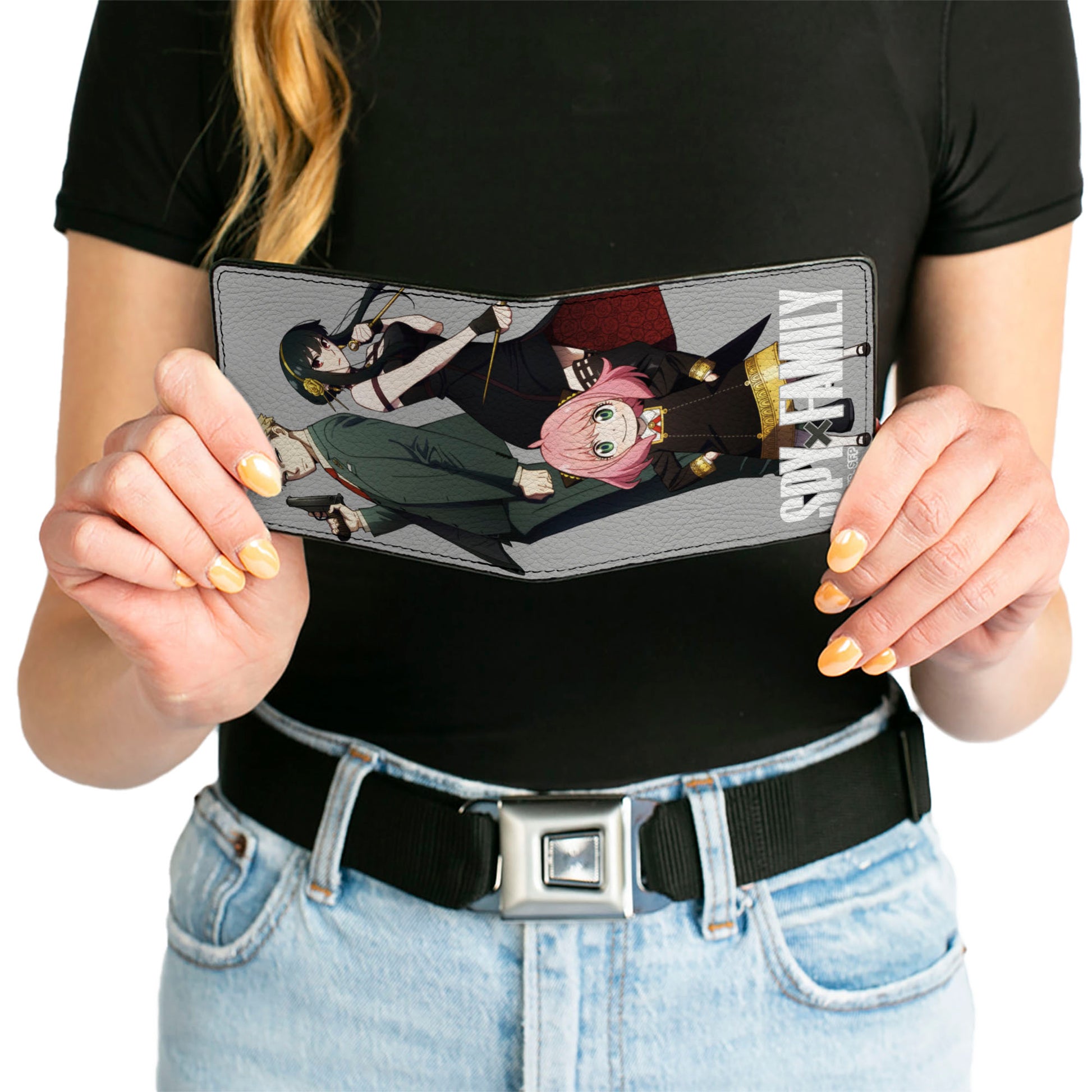 Bi-Fold Wallet - SPY x FAMILY Forger Family Group Pose and Gray/White Bi-Fold Wallets Spy x Family