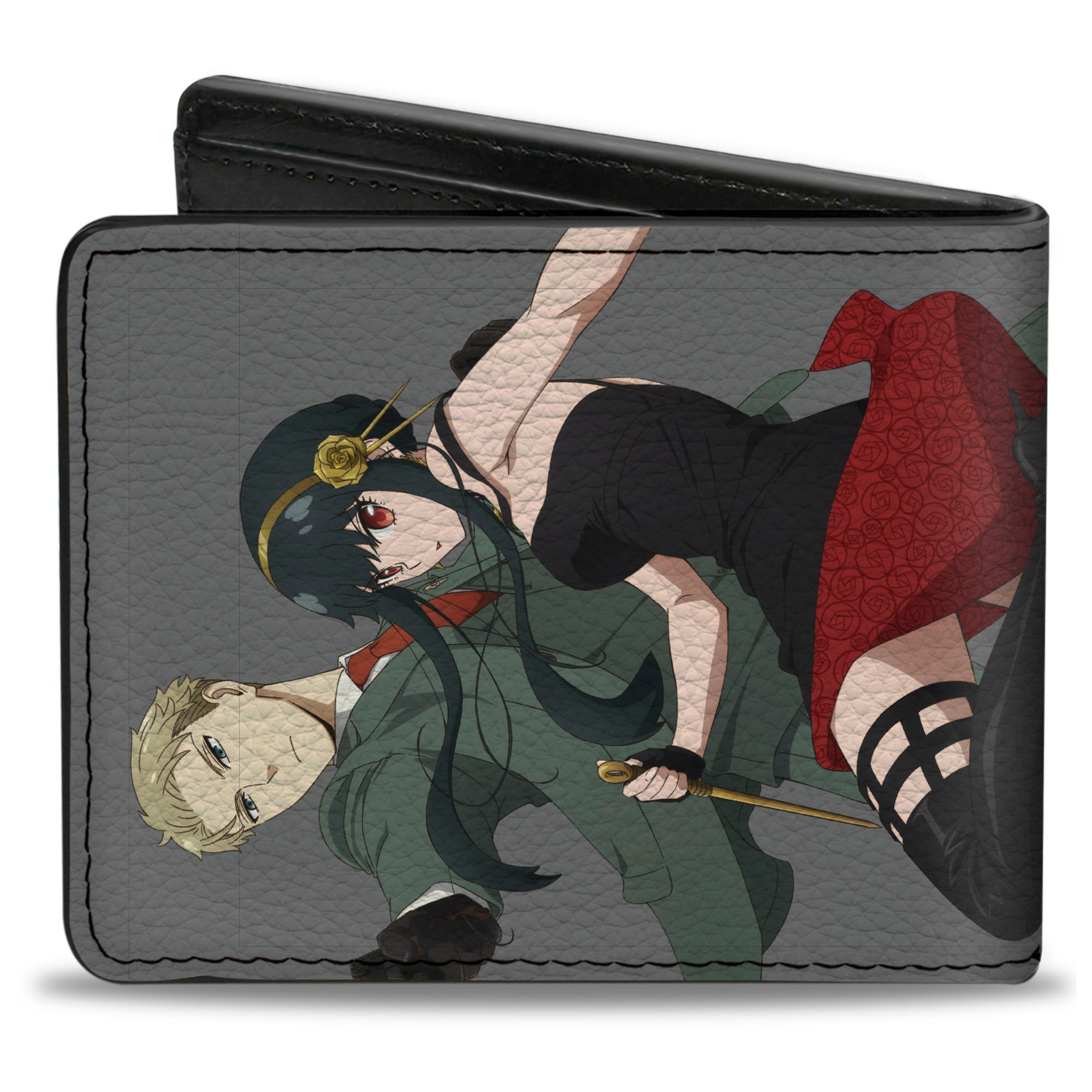 Bi-Fold Wallet - SPY x FAMILY Forger Family with Bondo Action Pose Gray/White Bi-Fold Wallets Spy x Family