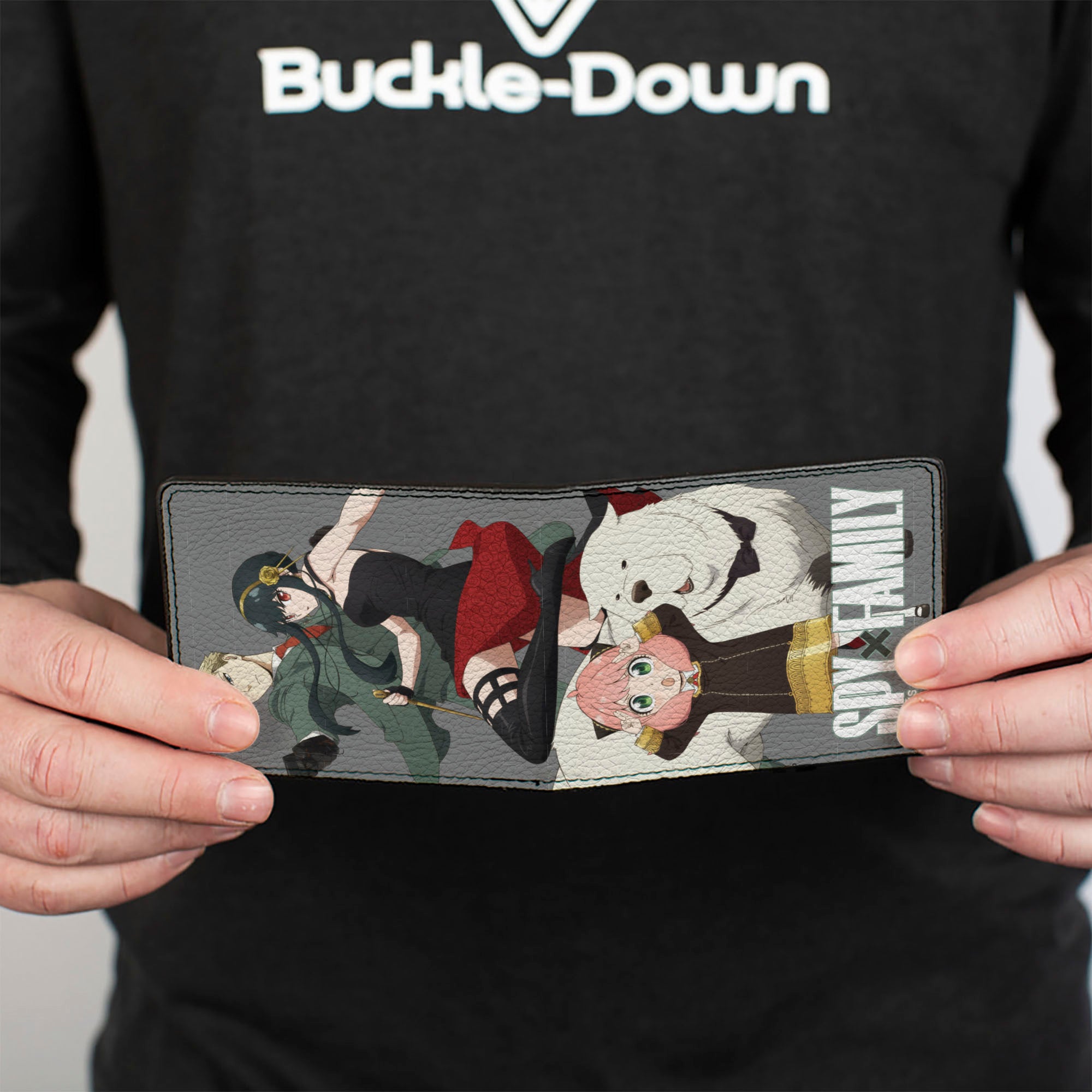 Bi-Fold Wallet - SPY x FAMILY Forger Family with Bondo Action Pose Gray/White Bi-Fold Wallets Spy x Family