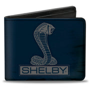 Bi-Fold Wallet - SHELBY Tiffany Box Weathered Navy Gray Bi-Fold Wallets Shelby