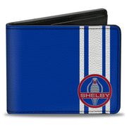 Bi-Fold Wallet - SHELBY Cobra 3-Stripe + Signature Blue White Gray Red Bi-Fold Wallets Shelby