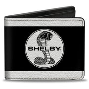 Bi-Fold Wallet - SHELBY Tiffany Split Stripe White Black Bi-Fold Wallets Shelby
