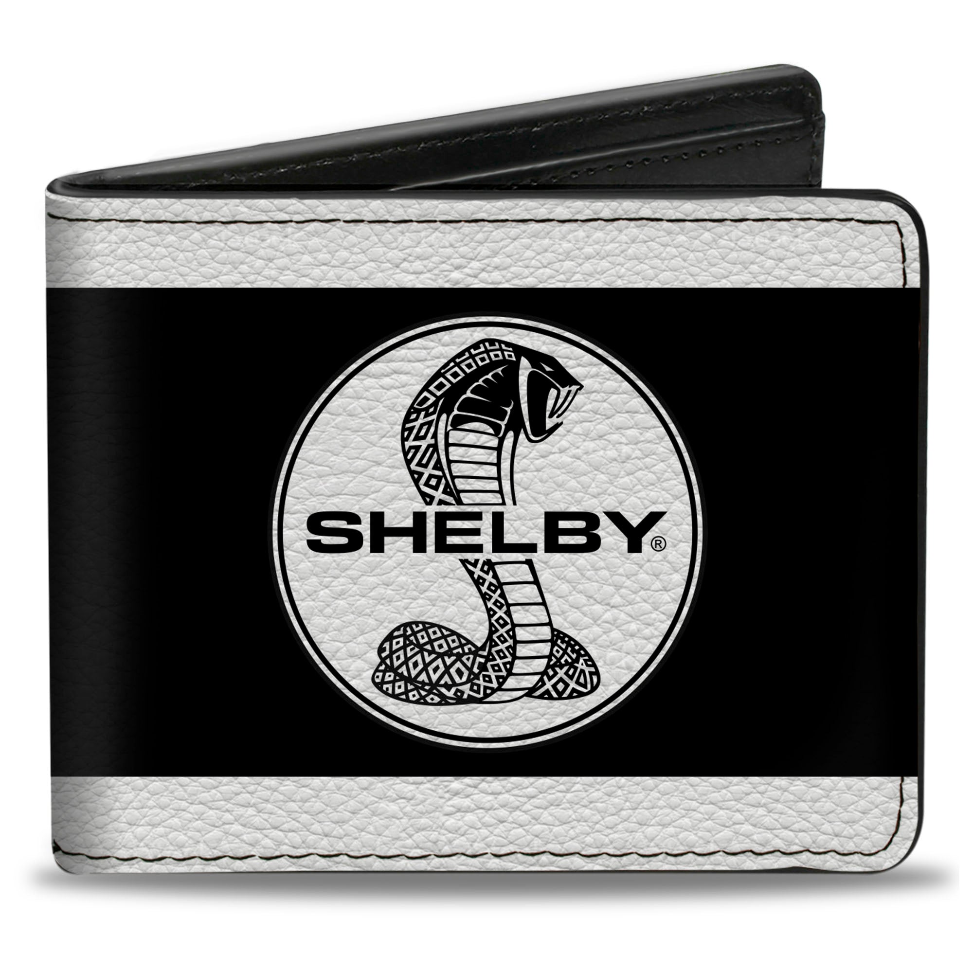 Bi-Fold Wallet - SHELBY Tiffany Split Stripe White Black Bi-Fold Wallets Shelby
