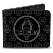 Bi-Fold Wallet - SHELBY Cobra Center Monogram Black Gray Bi-Fold Wallets Shelby