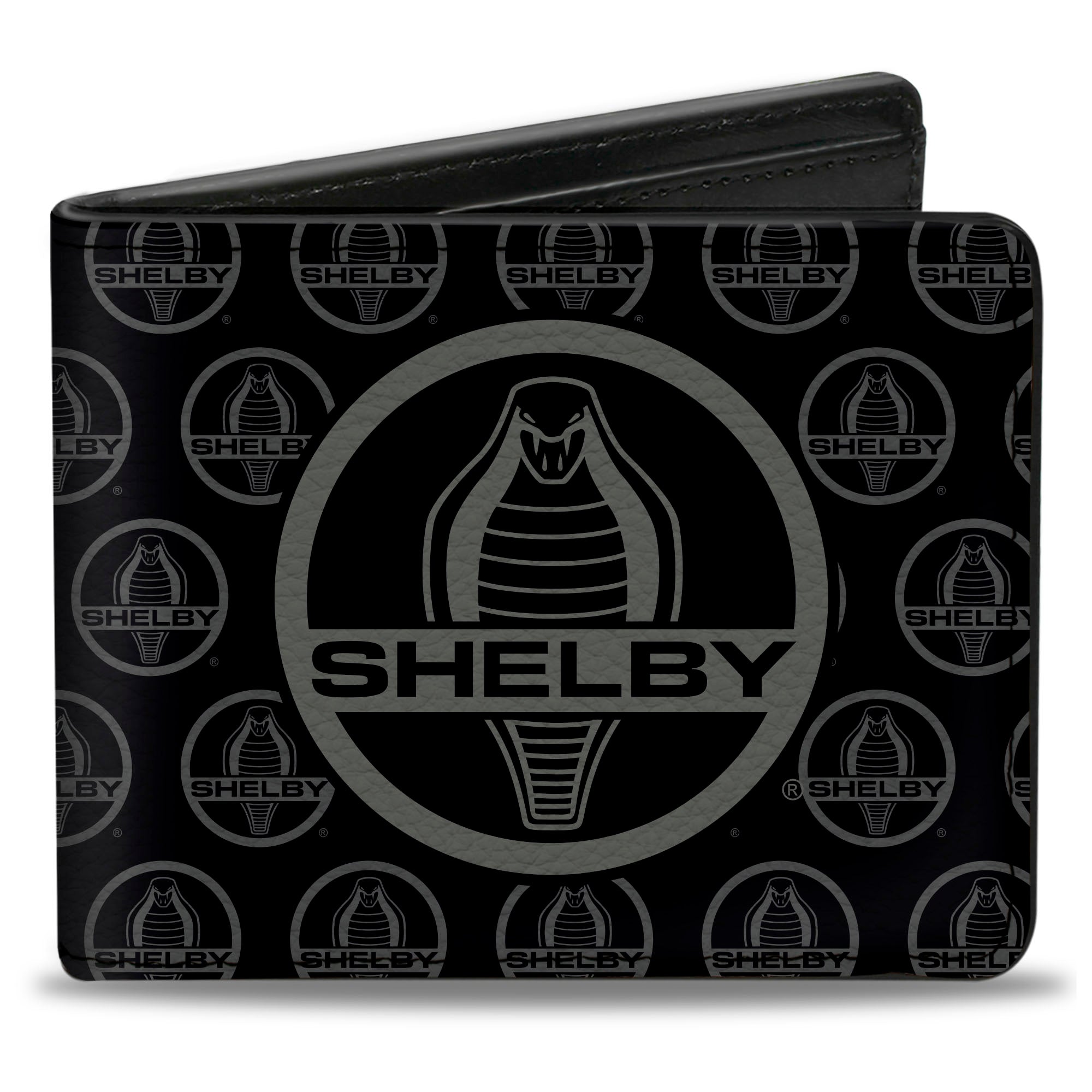 Bi-Fold Wallet - SHELBY Cobra Center Monogram Black Gray Bi-Fold Wallets Shelby