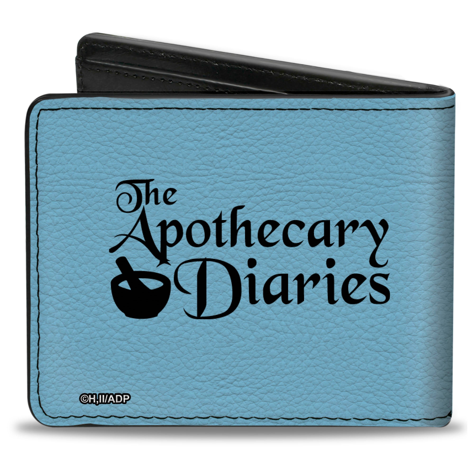Bi-Fold Wallet - THE APOTHECARY DIARIES Lady Lihua Wise Consort Pose and Title Logo Blue Bi-Fold Wallets The Apothecary Diaries
