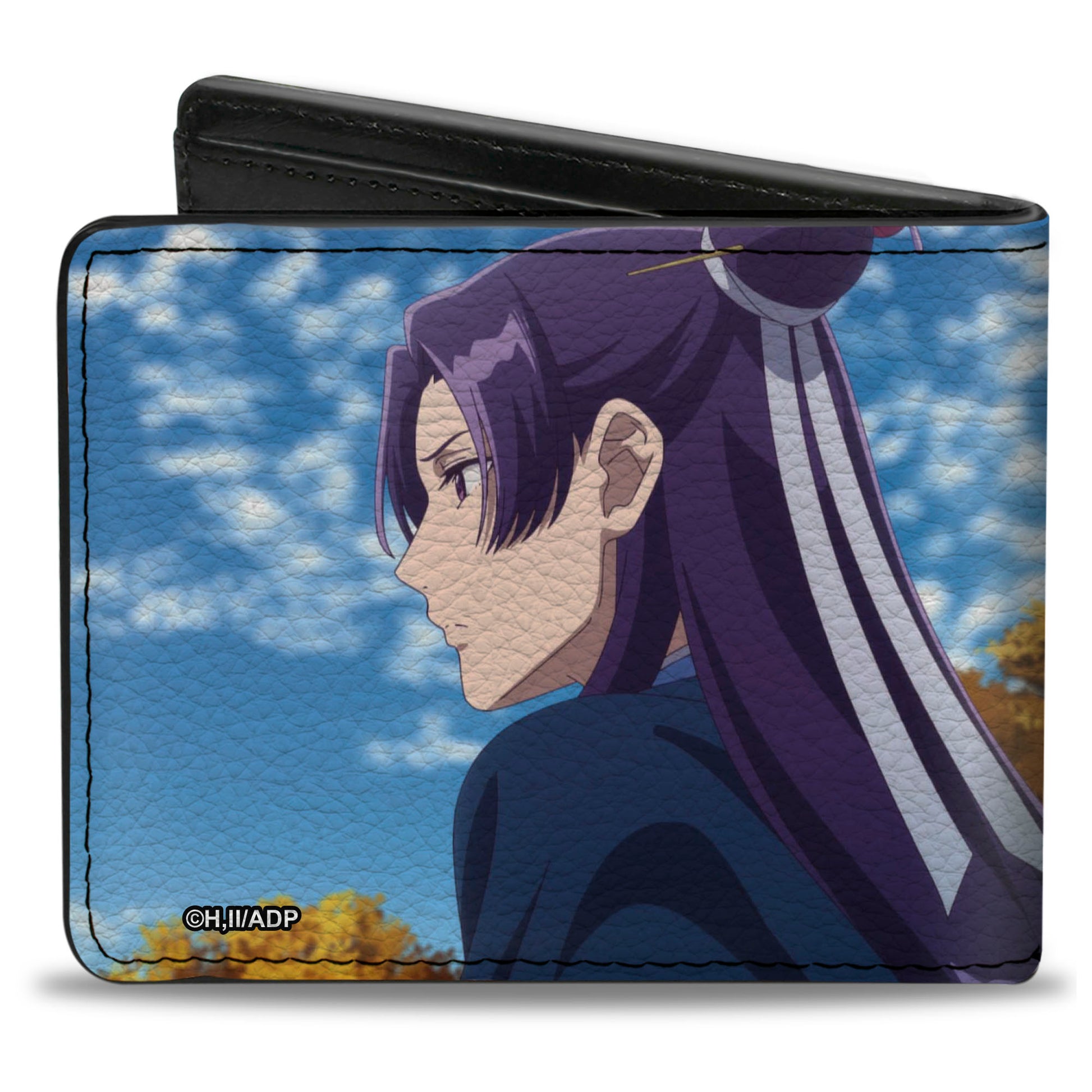 Bi-Fold Wallet - THE APOTHECARY DIARIES Maomao Pose and Title Logo Blues Bi-Fold Wallets The Apothecary Diaries