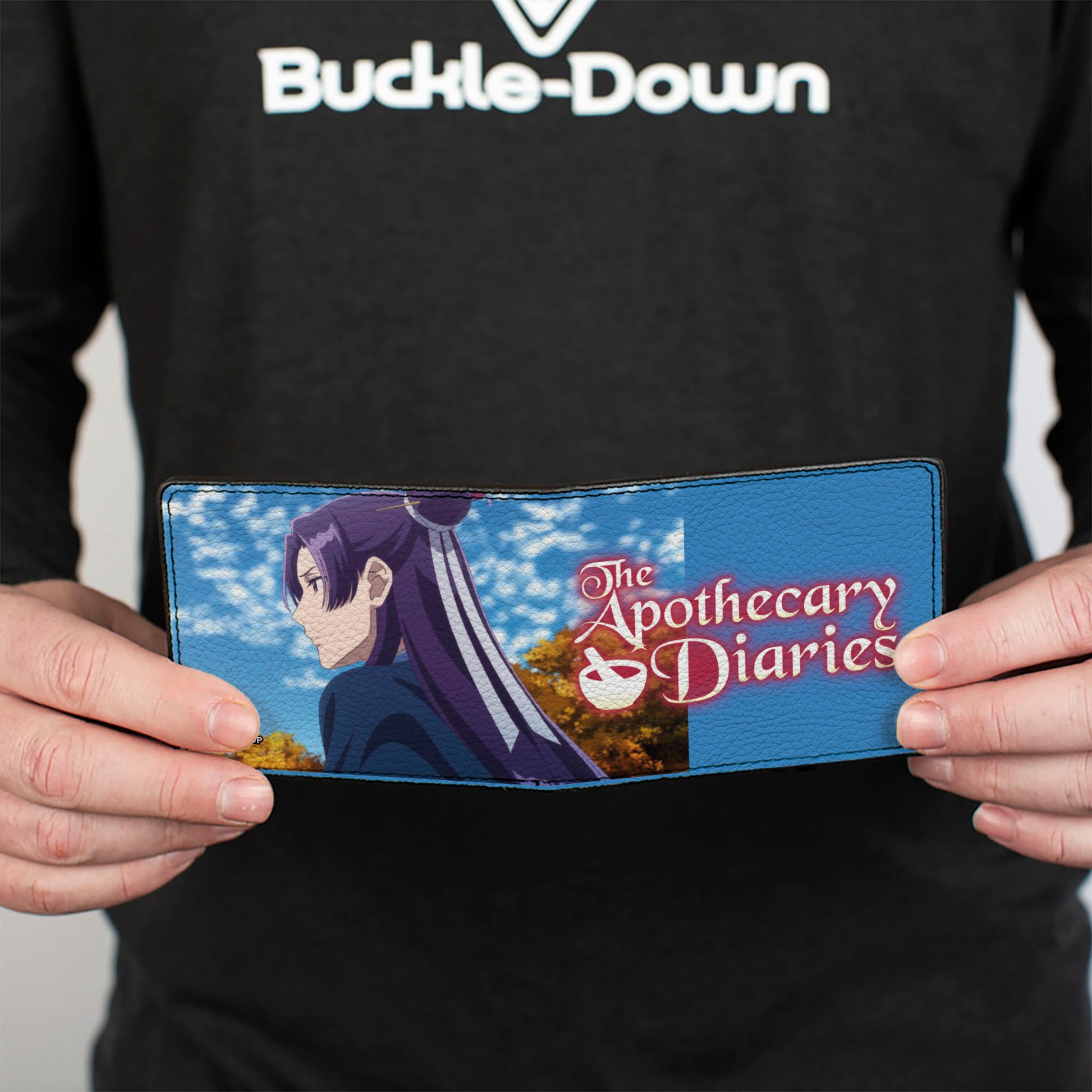 Bi-Fold Wallet - THE APOTHECARY DIARIES Maomao Pose and Title Logo Blues Bi-Fold Wallets The Apothecary Diaries