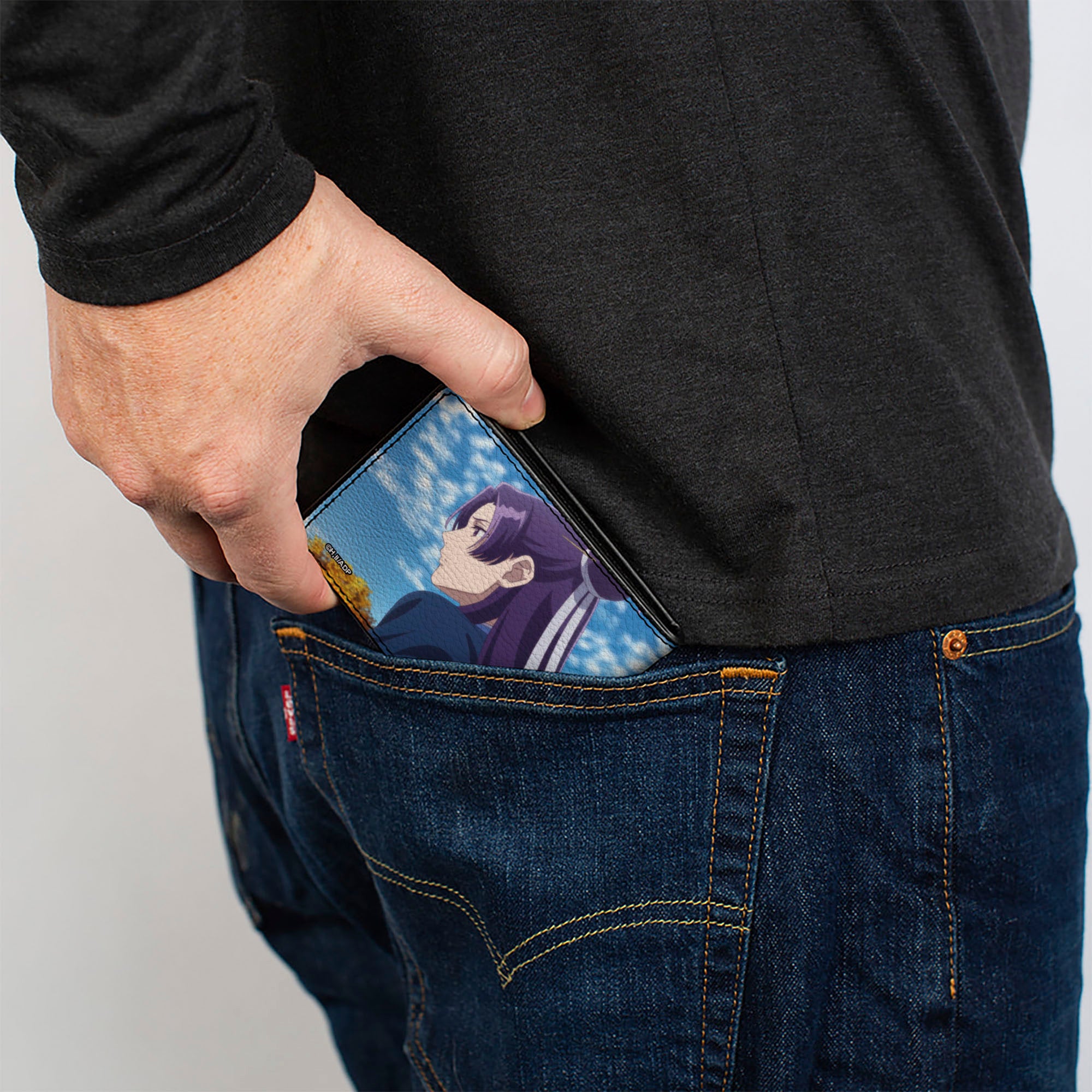 Bi-Fold Wallet - THE APOTHECARY DIARIES Maomao Pose and Title Logo Blues Bi-Fold Wallets The Apothecary Diaries