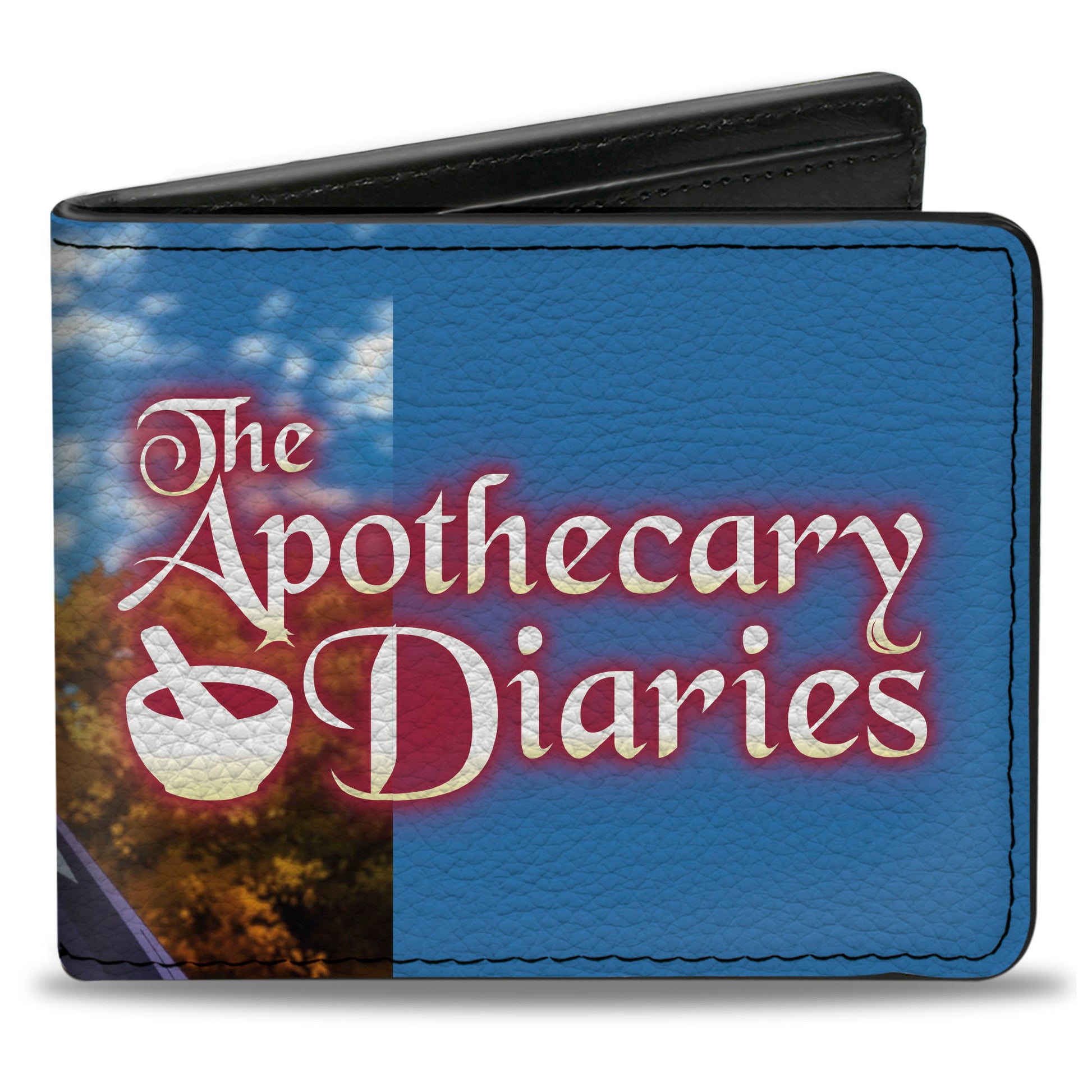 Bi-Fold Wallet - THE APOTHECARY DIARIES Maomao Pose and Title Logo Blues Bi-Fold Wallets The Apothecary Diaries