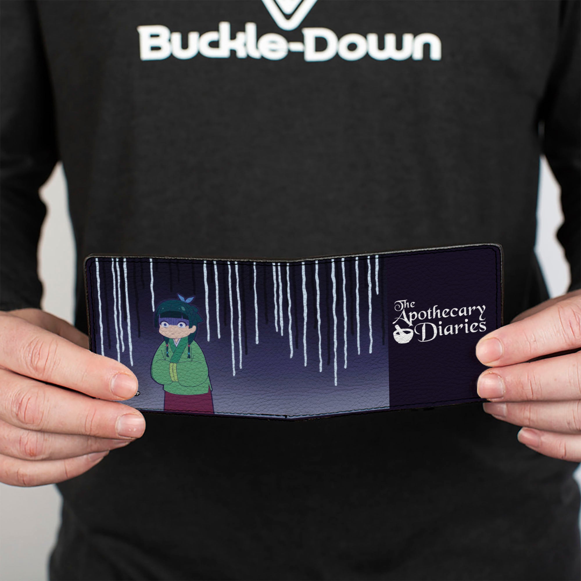 Bi-Fold Wallet - THE APOTHECARY DIARIES Maomao Scene and Title Logo Black/White Bi-Fold Wallets The Apothercary Diaries