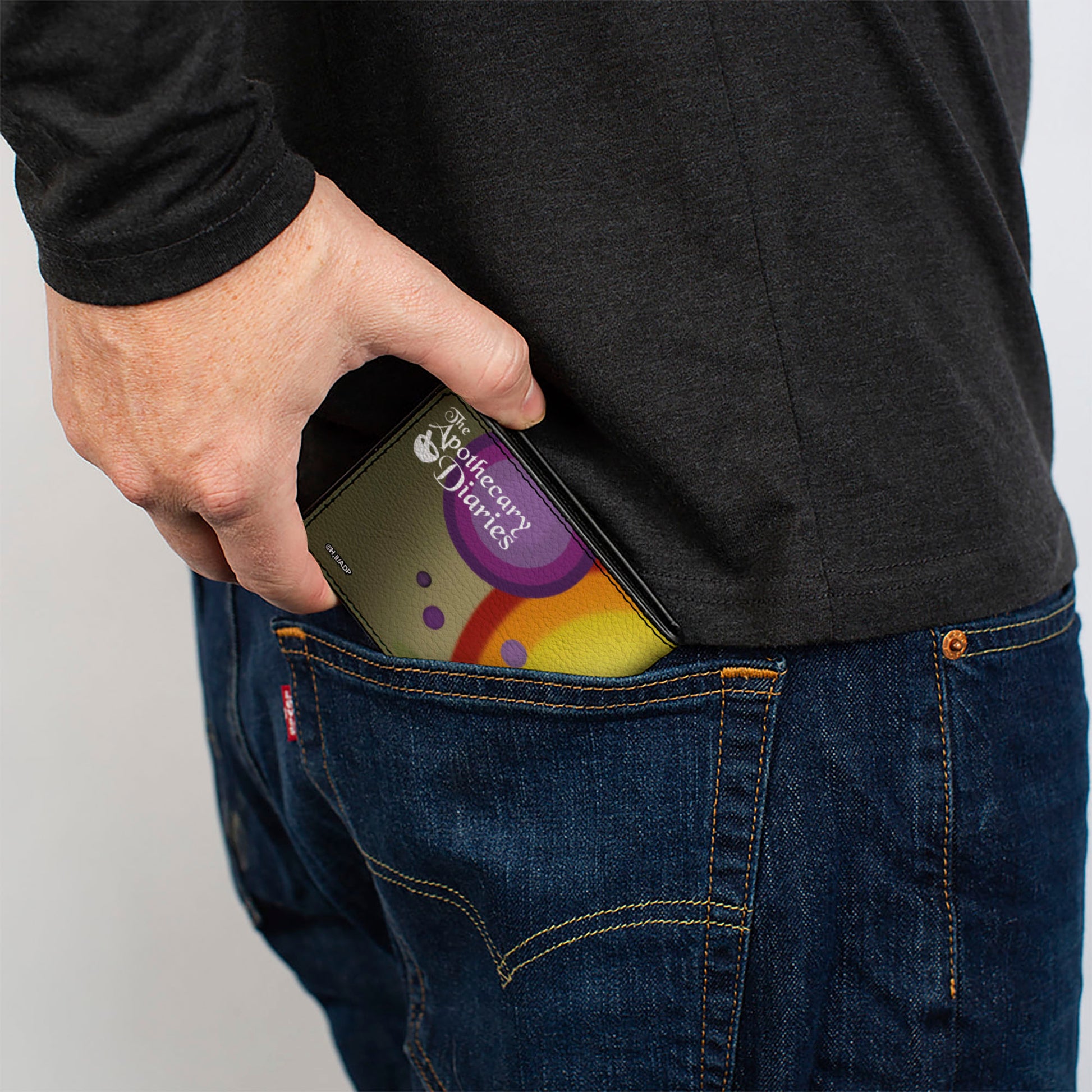 Bi-Fold Wallet - THE APOTHECARY DIARIES Maomao Eating Scene and Title Logo Yellows Bi-Fold Wallets The Apothercary Diaries