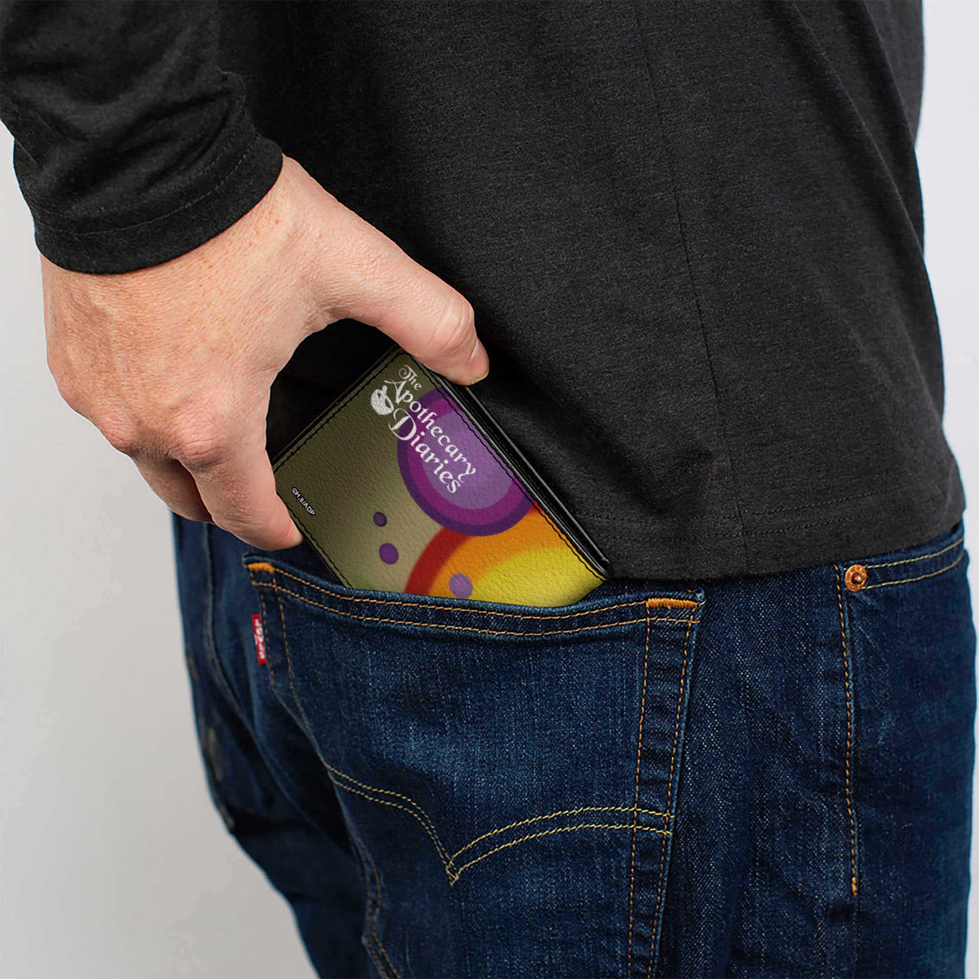 Bi-Fold Wallet - THE APOTHECARY DIARIES Maomao Eating Scene and Title Logo Yellows Bi-Fold Wallets The Apothercary Diaries