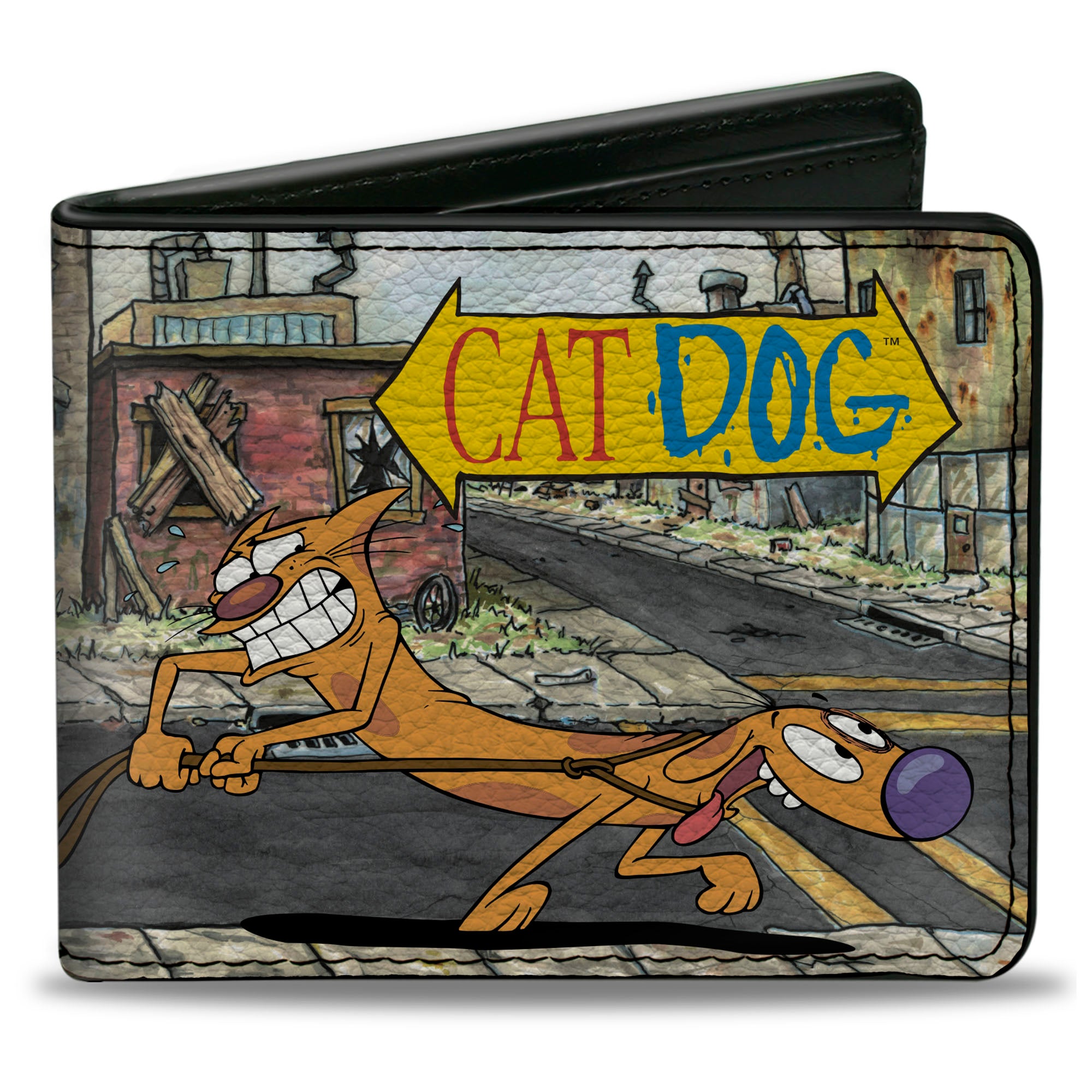 Bi-Fold Wallet - CATDOG Let's Go This Way Poses Bi-Fold Wallets CatDog