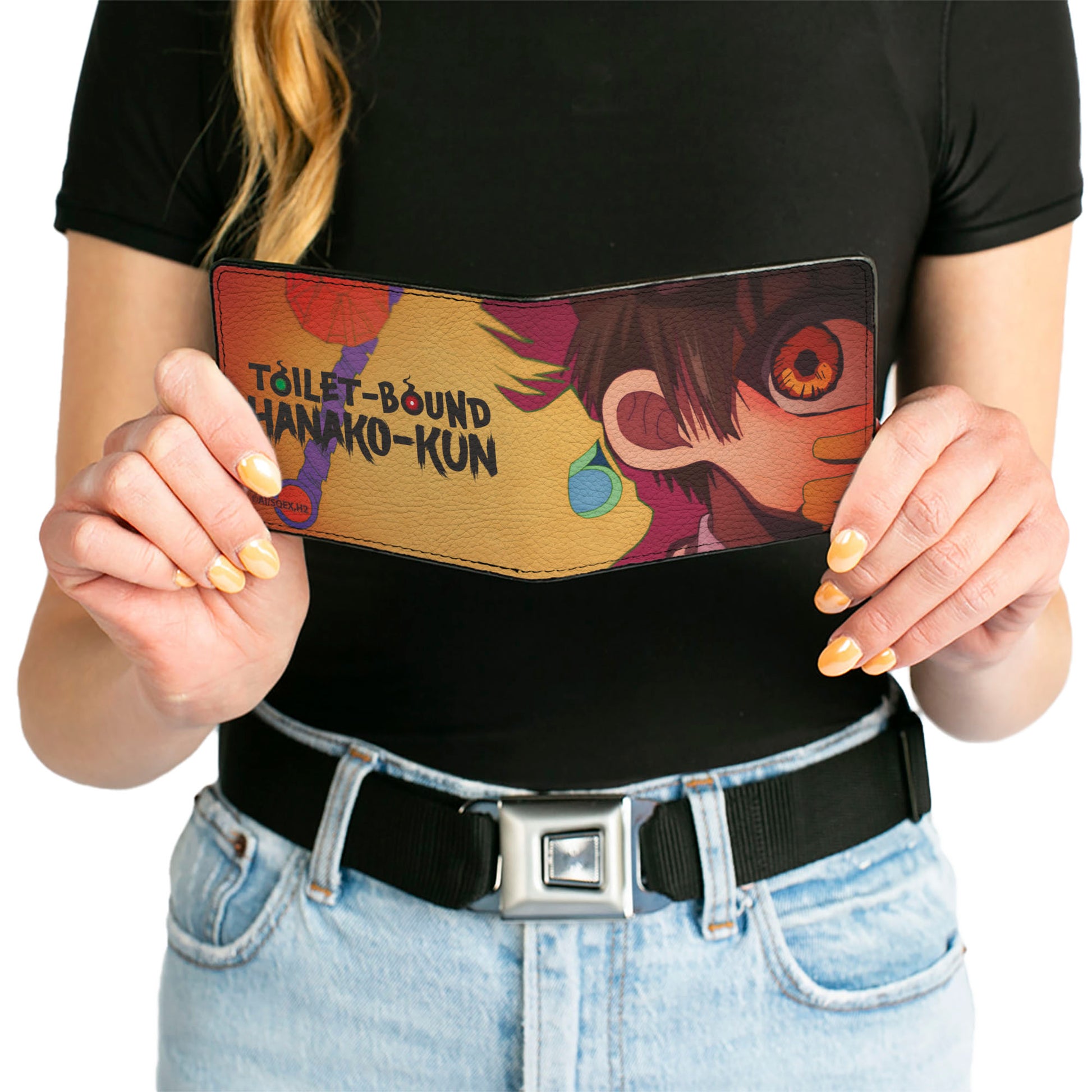 Bi-Fold Wallet - TOILET-BOUND HANAKO-KUN Silencing Scene Close-Up and Title Logo Bi-Fold Wallets Toilet-Bound Hanako-Kun