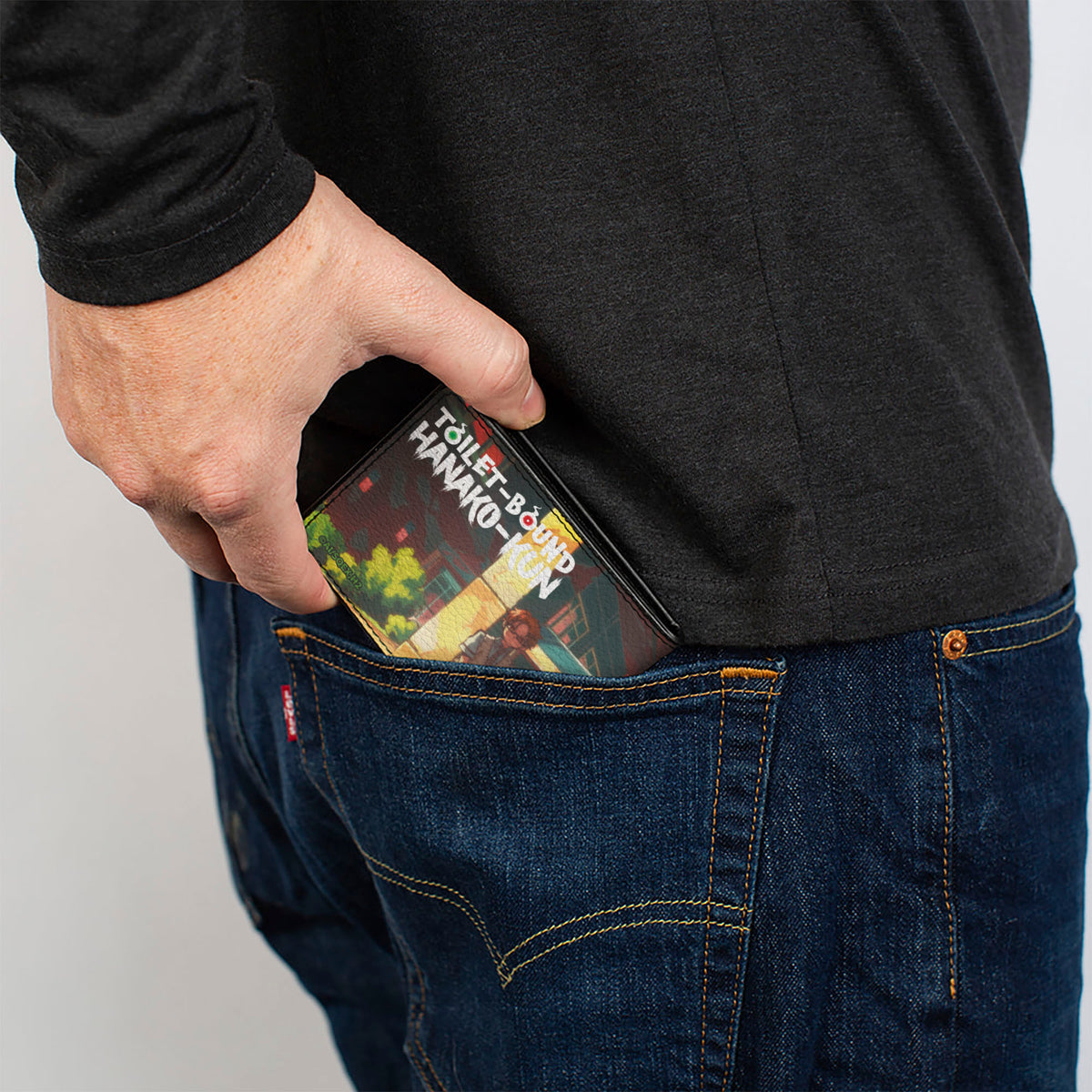 Bi-Fold Wallet - TOILET-BOUND HANAKO-KUN Teru and Aoi Hallway Scene and Title Logo Bi-Fold Wallets Toilet-Bound Hanako-Kun